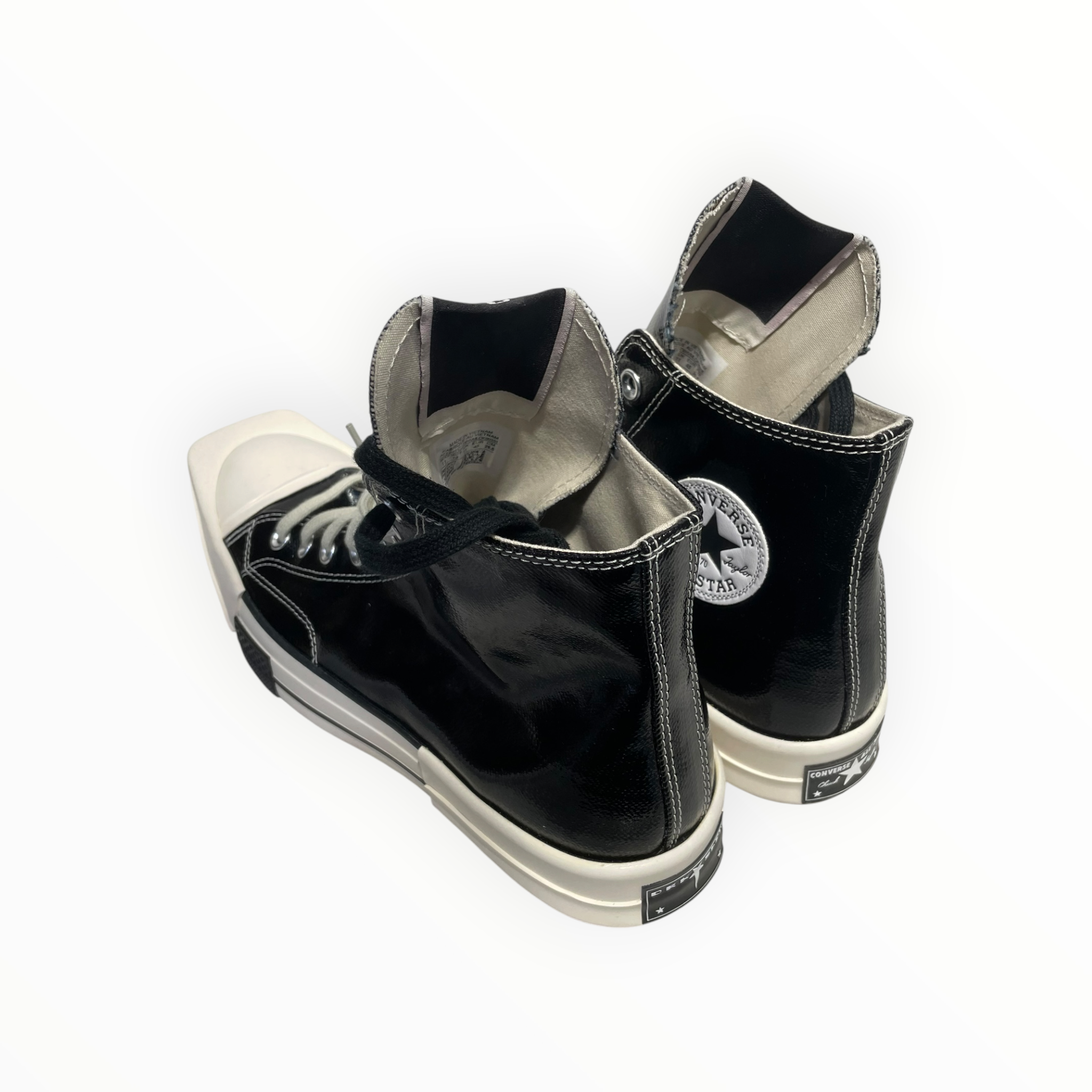 RICK OWENS DRKSHDW/CONVERSE/Hi-Sneakers/US 11/BLK/patent square toe view 2