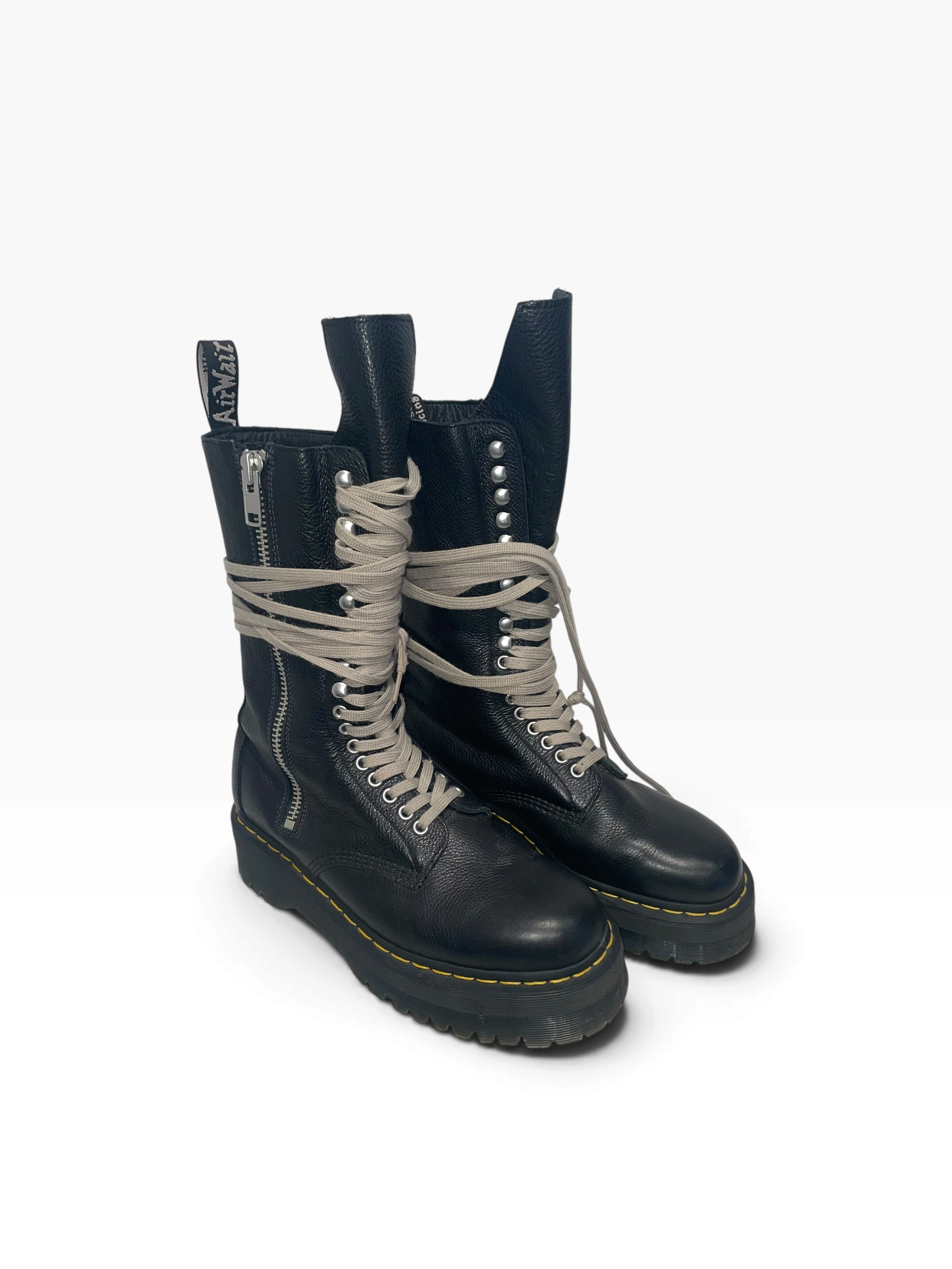 Dr.Martens/Rick Owens/Biker Boots/US 11/Leather/BLK/1918 RO view 1