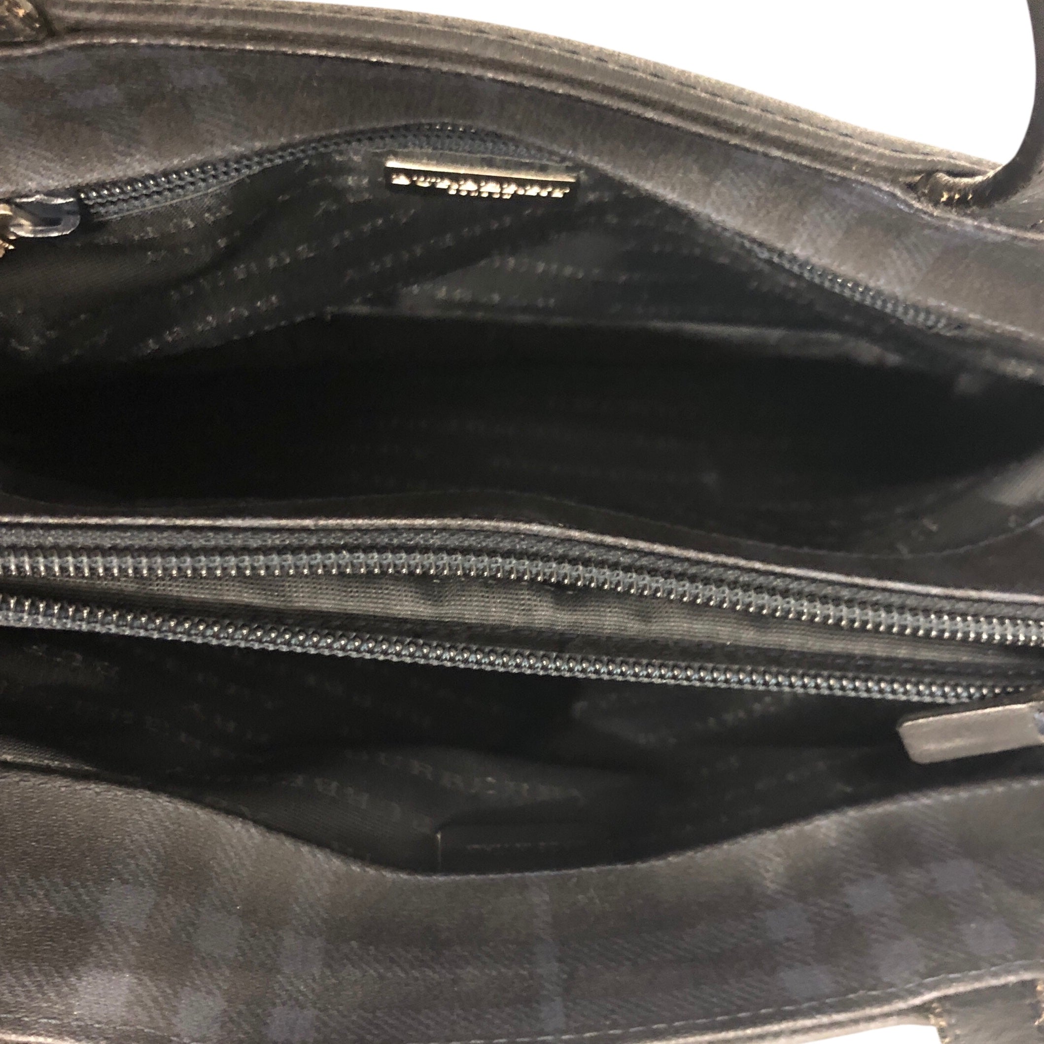 BURBERRY/Hand Bag/Plaid/Leather/NVY/ view 4