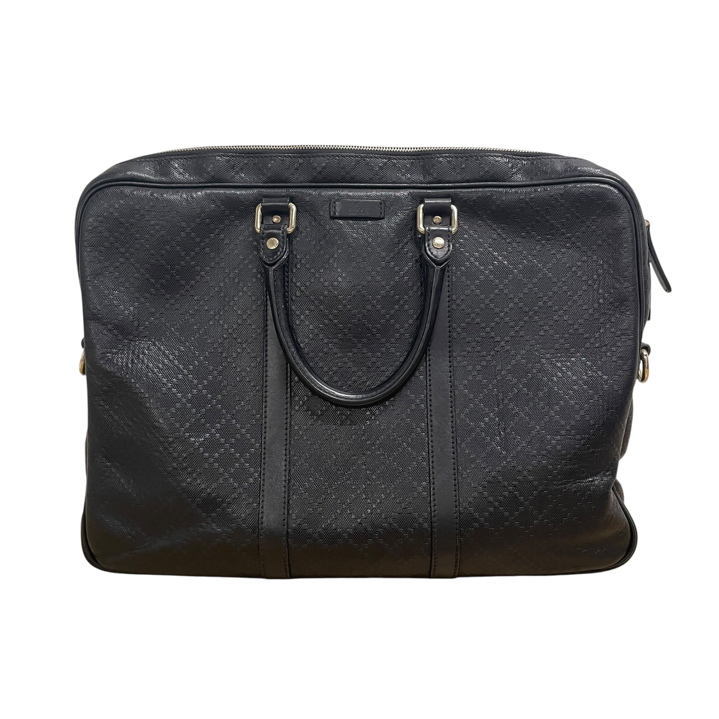 GUCCI/Briefcase/Leather/BLK/DIAMANTE/ ZIP/ NO CROSS STRAP view 1
