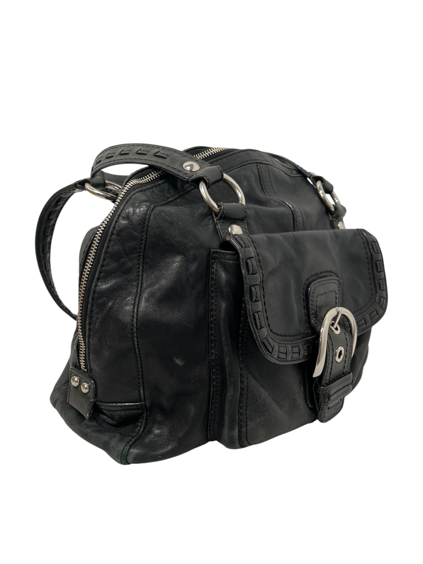 COACH/Bag/Leather/BLK/SILVER BUCKLE WEAVE STRAP view 7