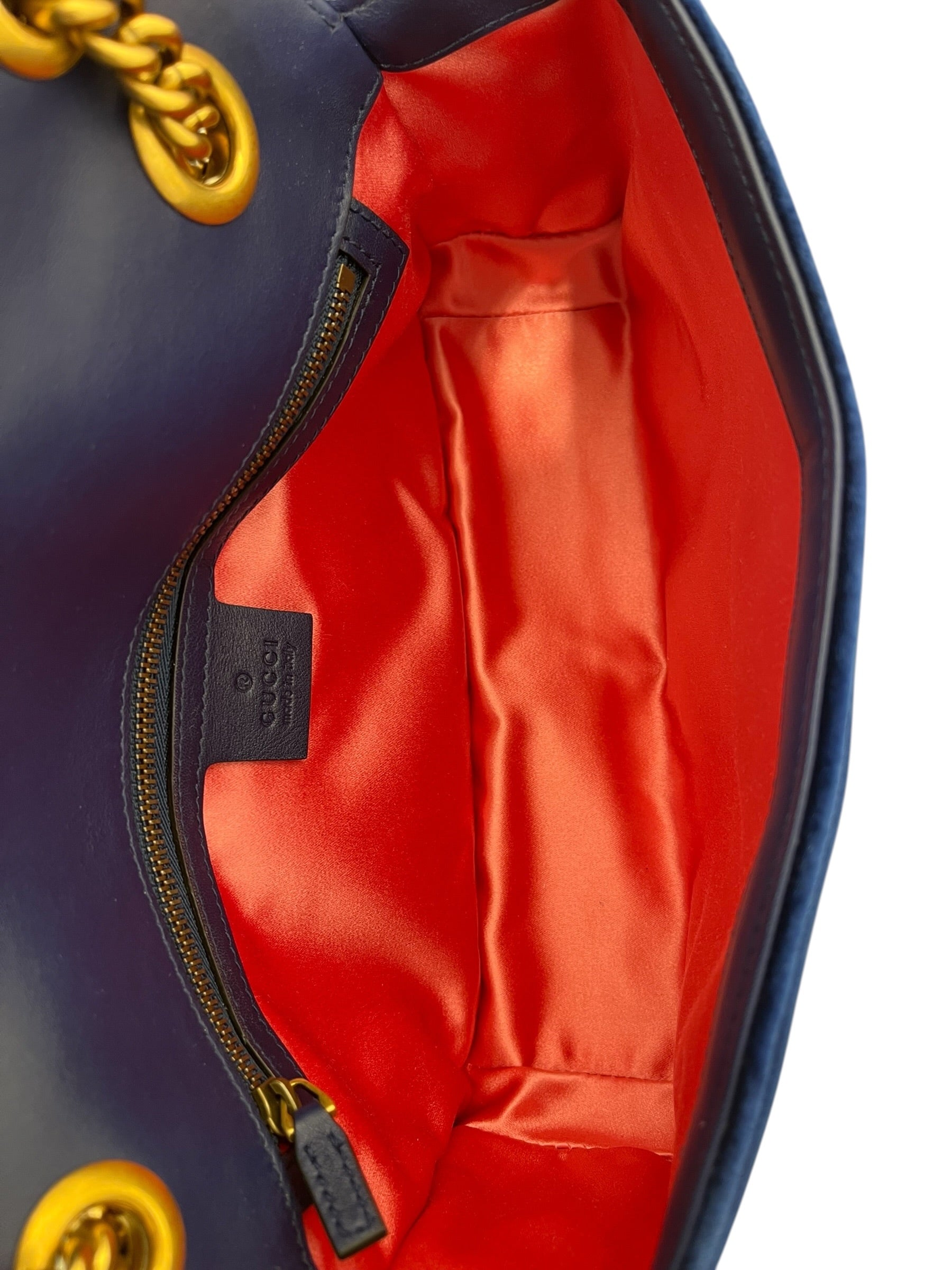 GUCCI/Bag/BLU/Marmont Velvet heart view 6