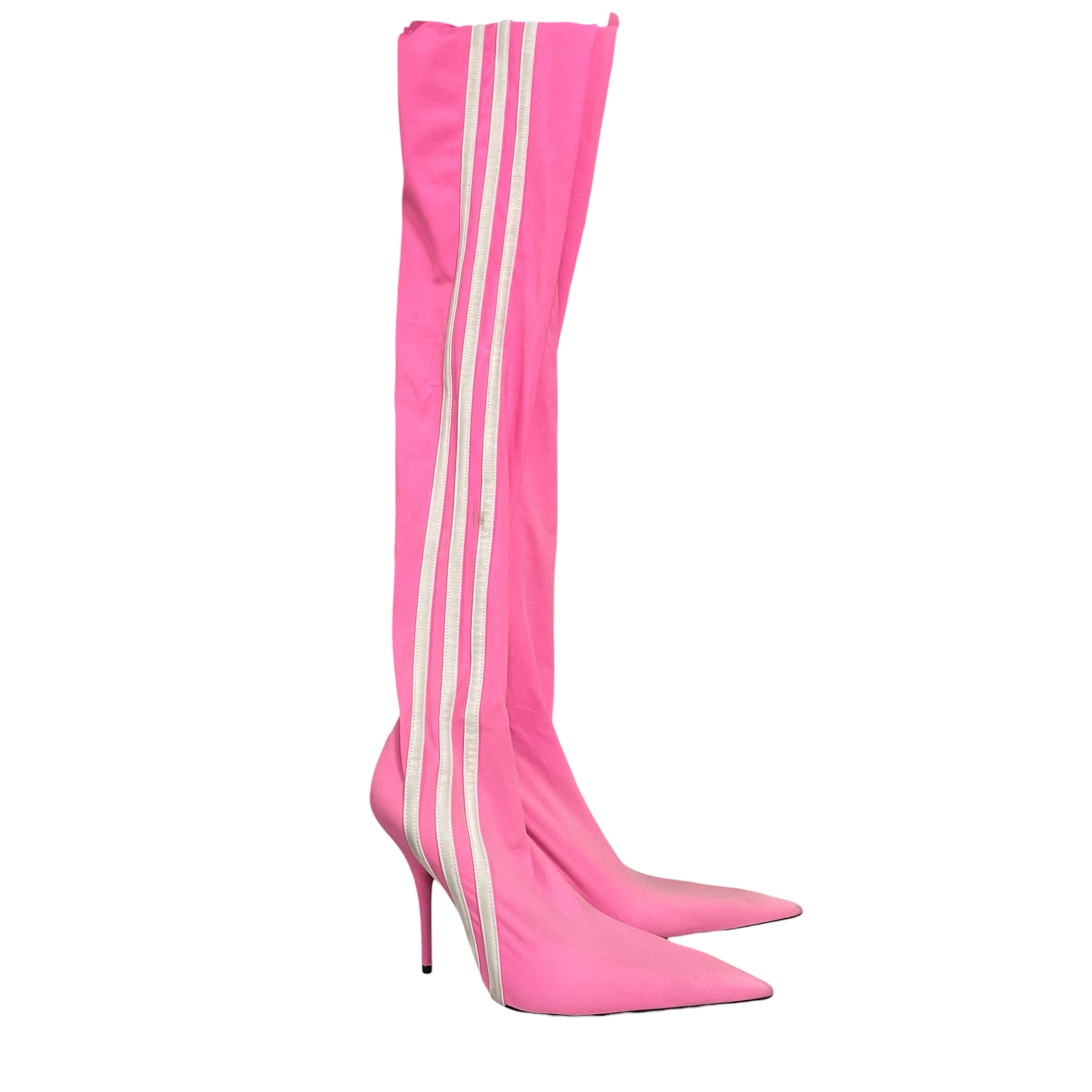 BALENCIAGA/Booties/EU 37/Cotton/PNK/Knee High Knife Bootie view 1