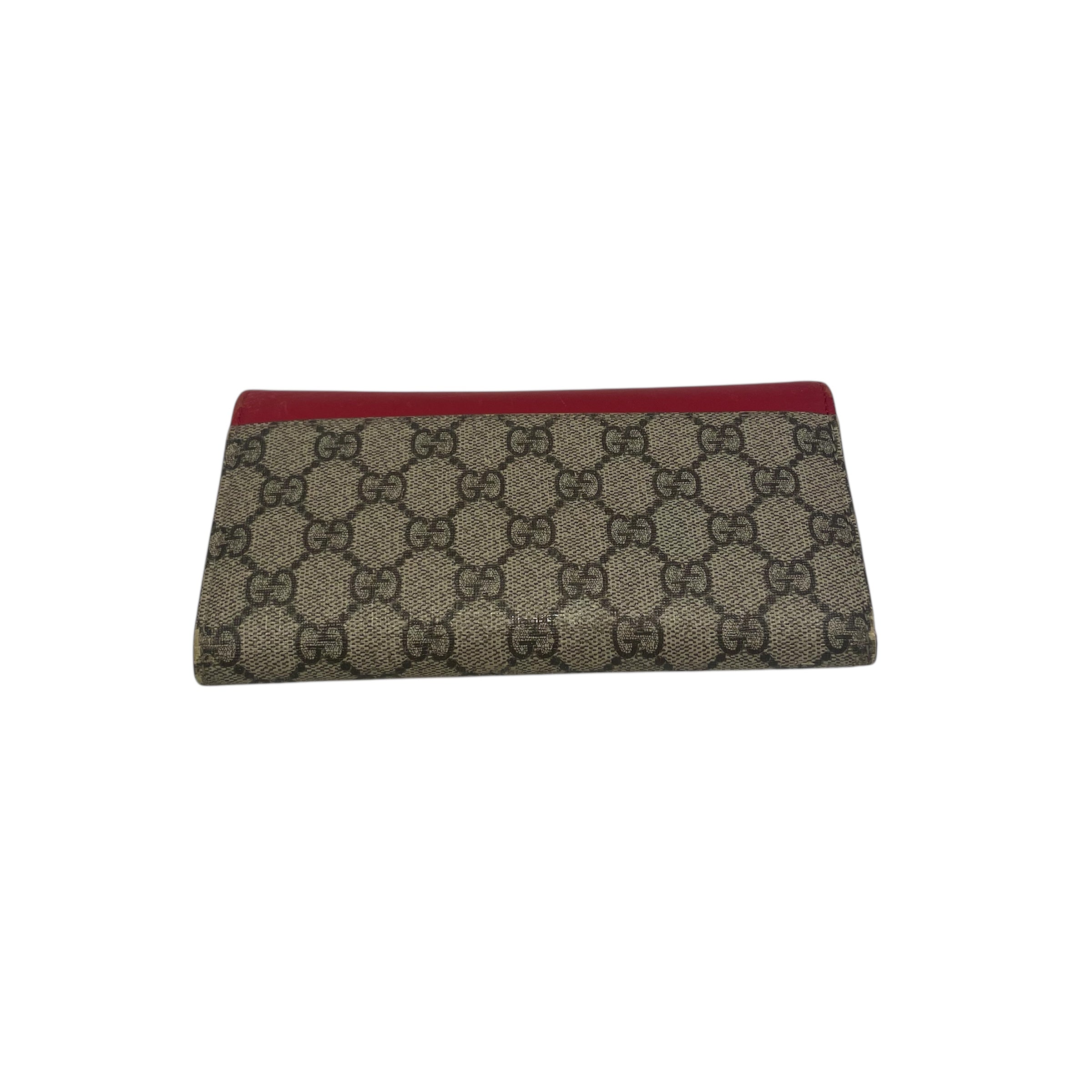 GUCCI/Bifold Wallet/Leather/RED/GUCCI RED/W PINK ENTERIOR view 2