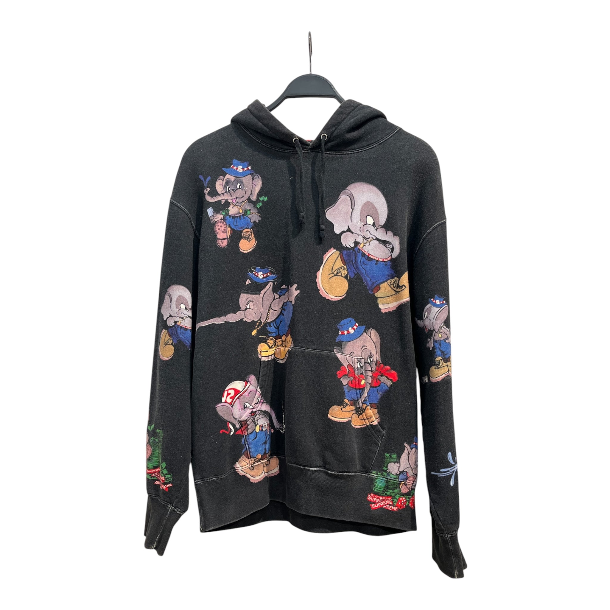 Supreme/Hoodie/M/All Over Print/Cotton/BLK/ELEPHANTS view 1