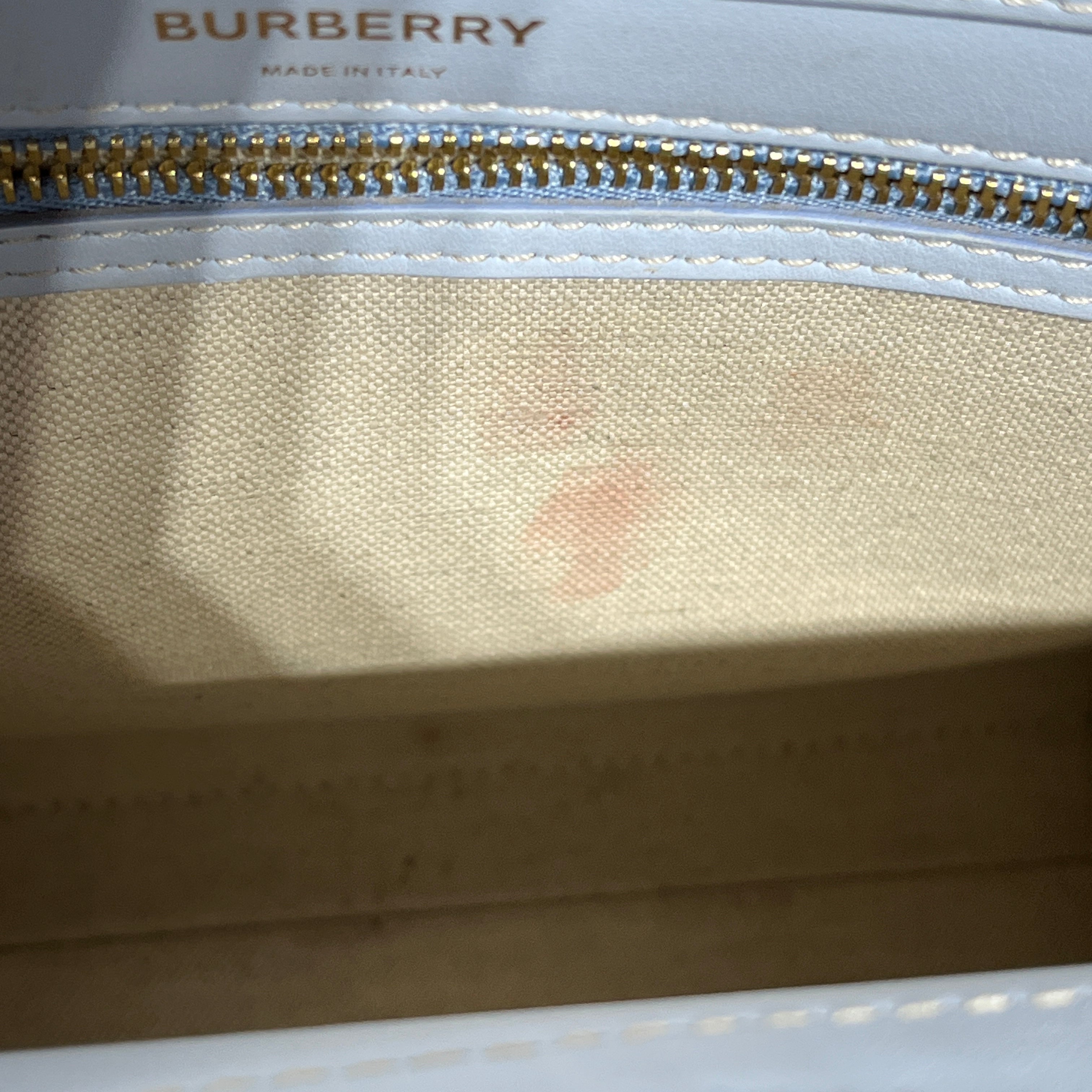 BURBERRY/Cross Body Bag/BLU/canvas crossbody blu leather view 10