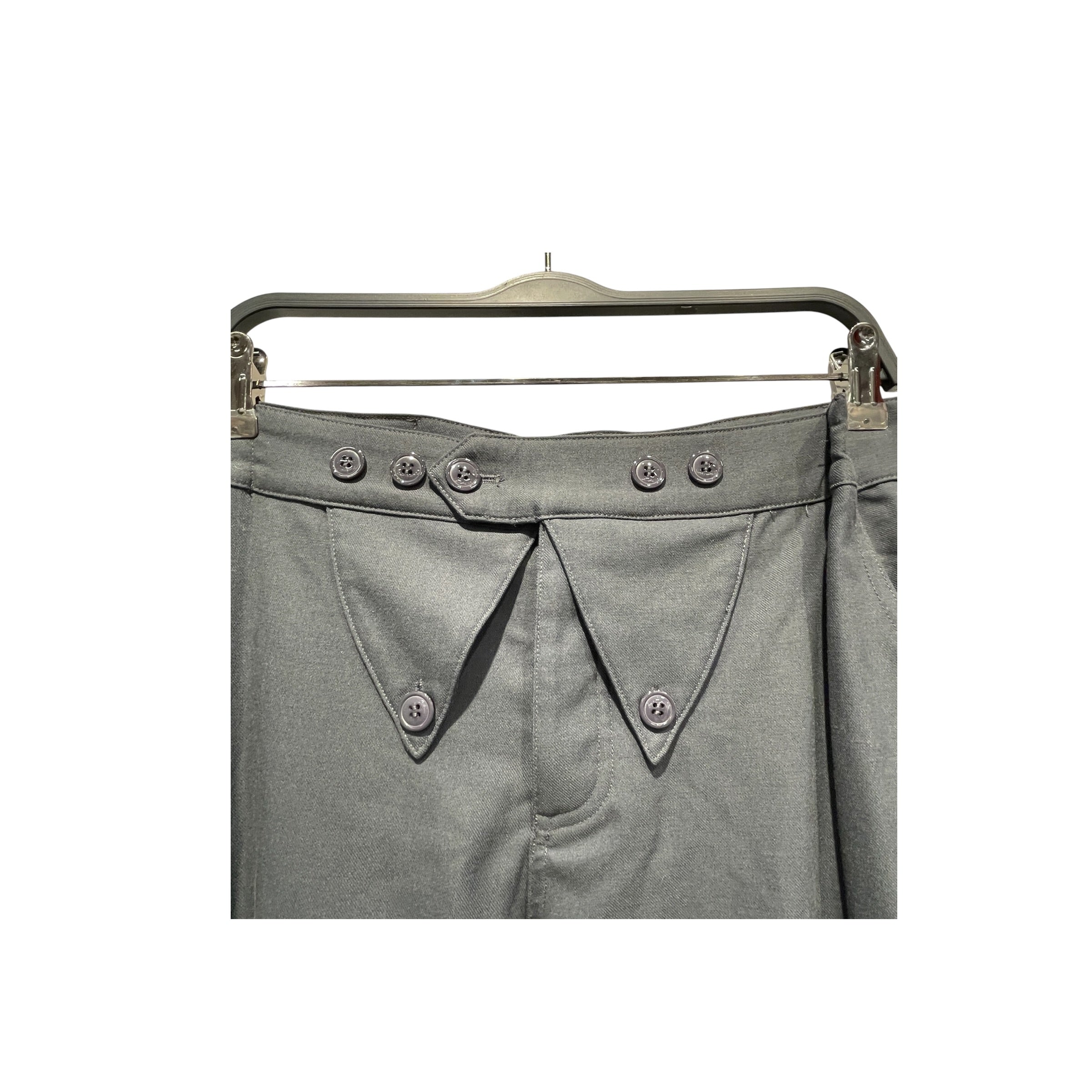 BAD SON/Straight Pants/XS/Cotton/IDG/PLEATED TROUSERS view 5