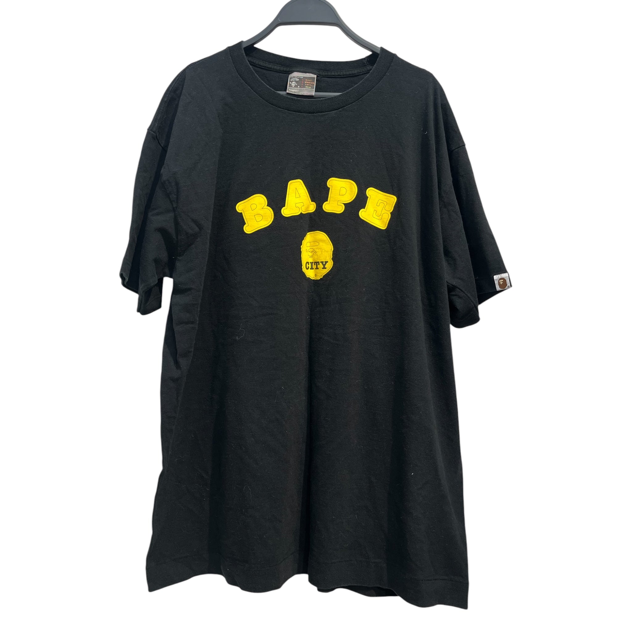 A BATHING APE/T-Shirt/Cotton/BLK/Graphic/BAPE CITY view 1