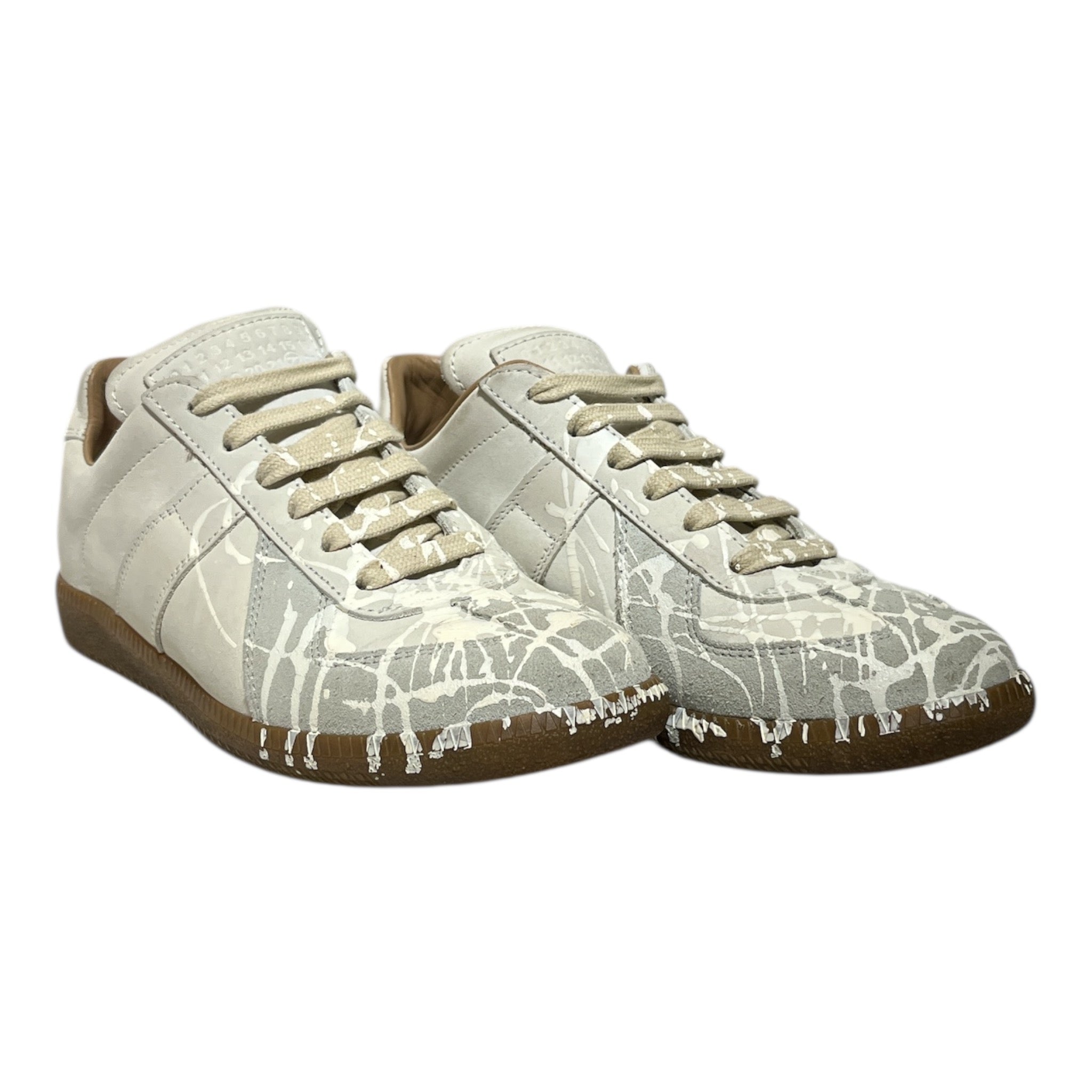 Maison Margiela/Low-Sneakers/EU 36/Cotton/WHT/splatter paint view 1