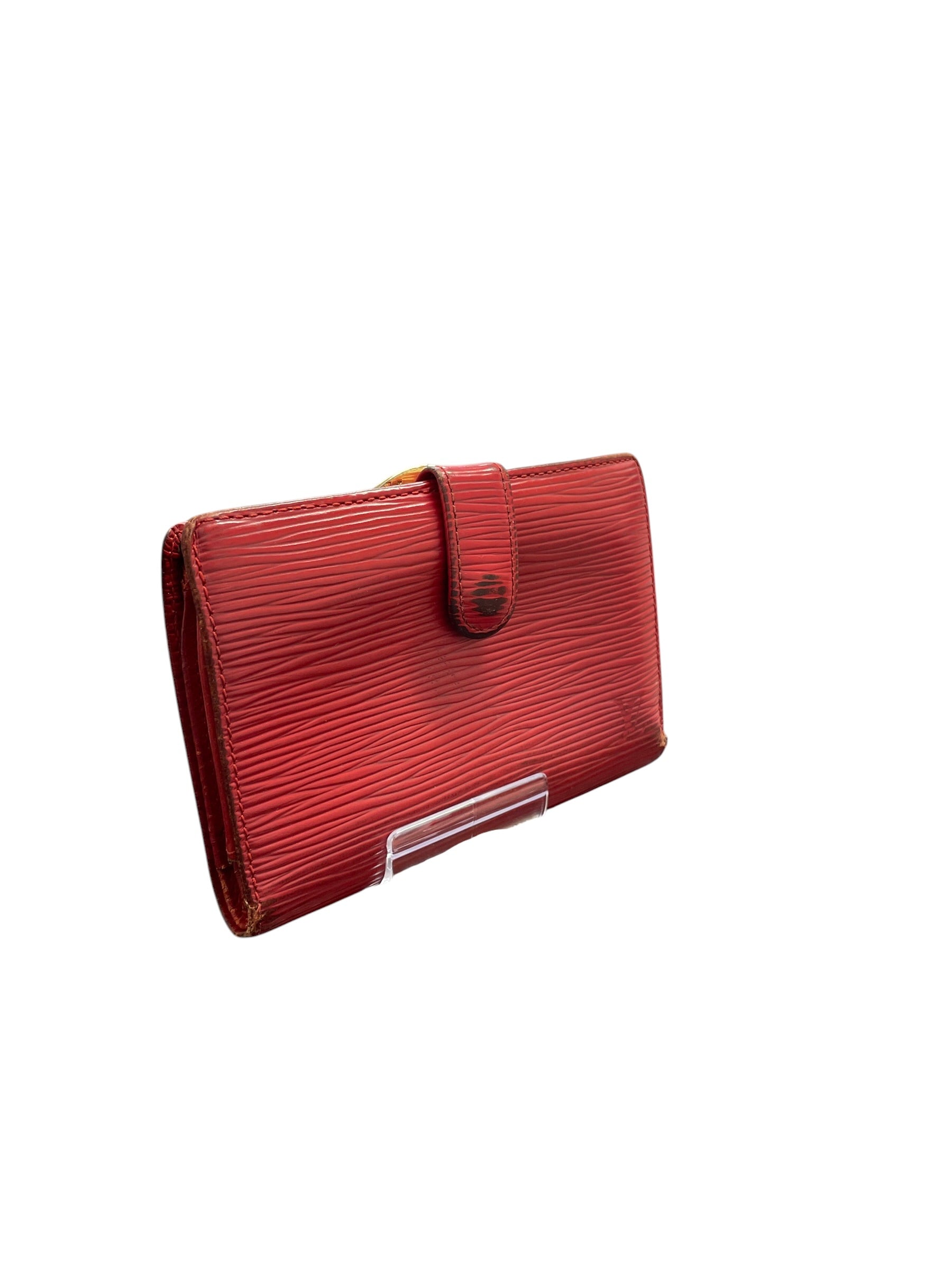 LOUIS VUITTON/Bifold Wallet/Leather/RED/PORTEFEUILLE/EPI/FRENCH view 2