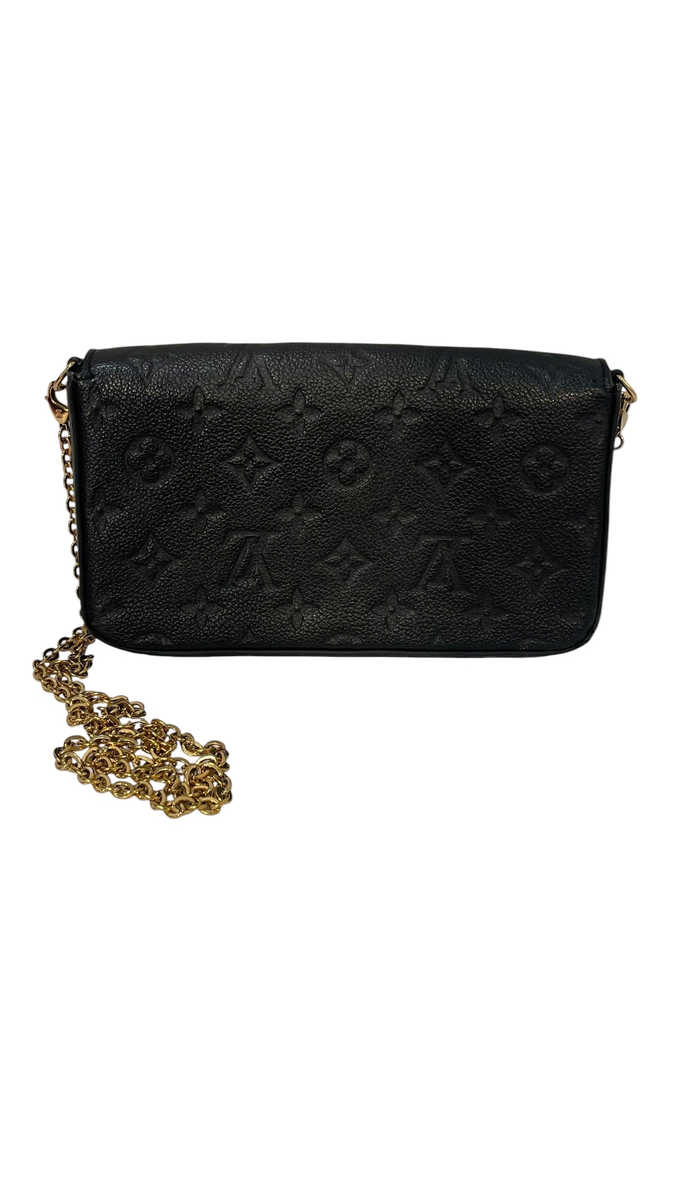 LOUIS VUITTON/Cross Body Bag/Monogram/Leather/BLK/Empreinte Felicie view 2