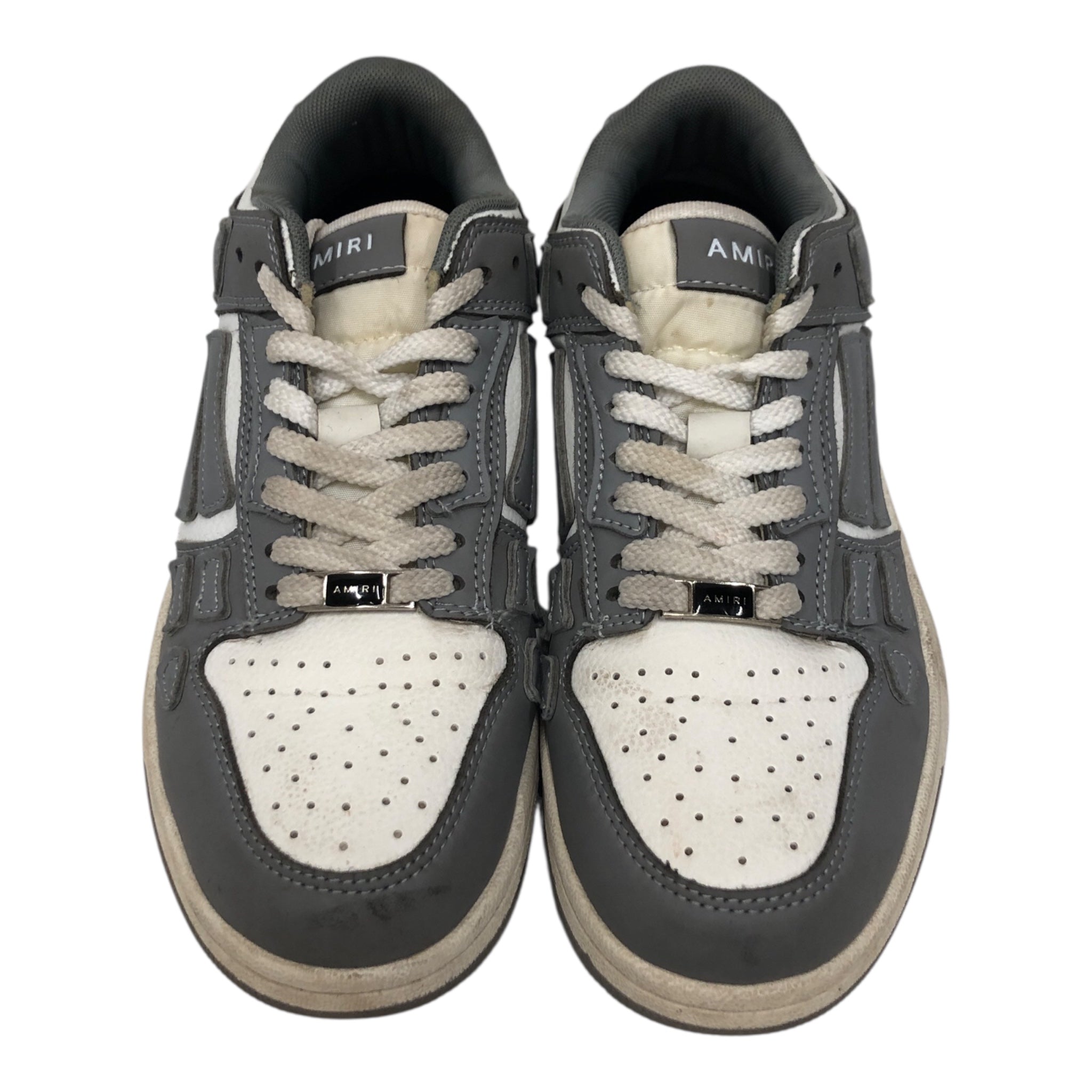 AMIRI/Low-Sneakers/US 8/Leather/GRY/Skel Top view 3