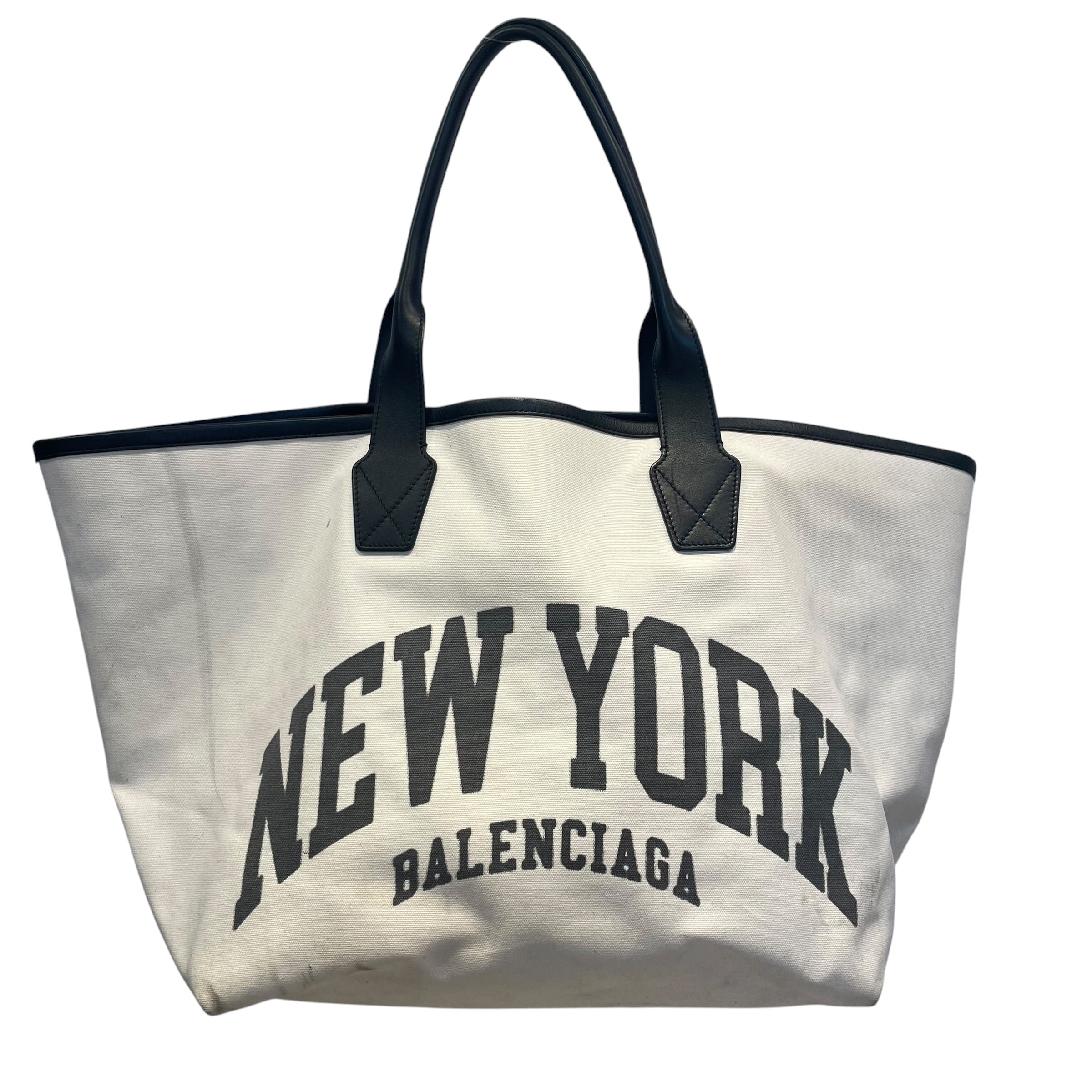BALENCIAGA/Tote Bag/Cotton/CRM/new york jumbo tote bag view 1