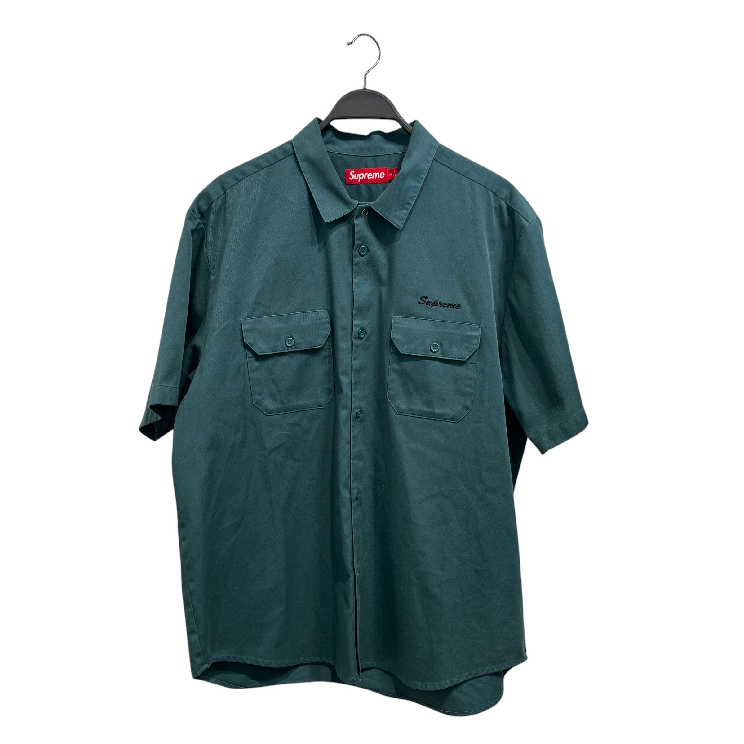 Supreme/SS Shirt/XL/Cotton/GRN/Graphic/rhinestone pin up work shirt view 1