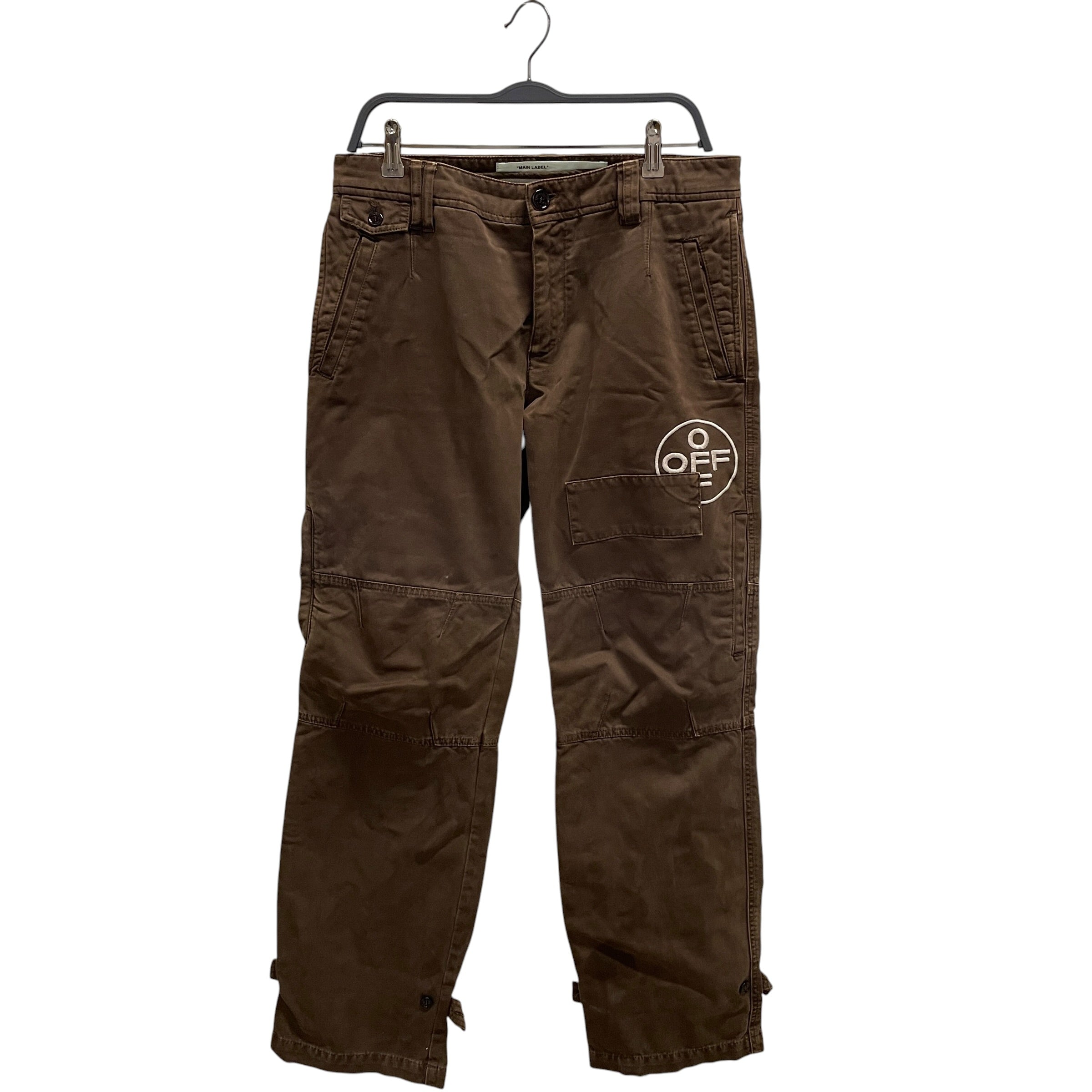 OFF-WHITE/Pants/32/Cotton/BRW/OFF(CROSS)/CRGO PNT/WHT STCH view 1