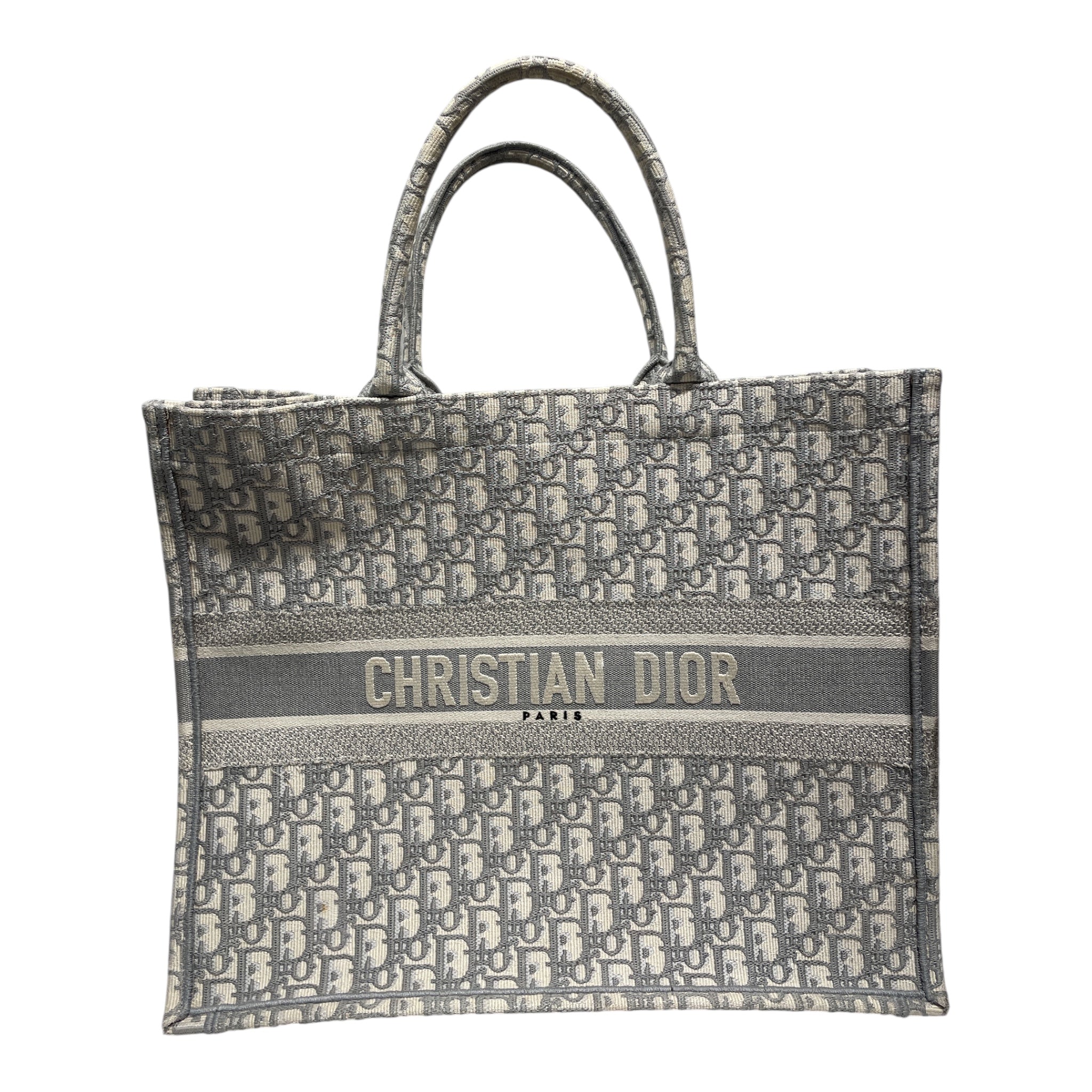 Christian Dior/Hand Bag/Monogram/Cotton/GRY/ view 1