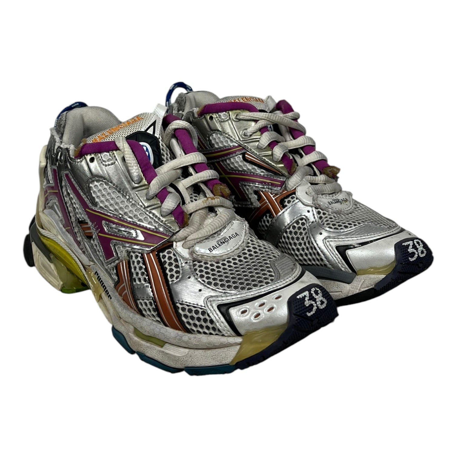 BALENCIAGA/Low-Sneakers/EU 38/Graphic/GRY/MULTICOLOR RUNNER view 1