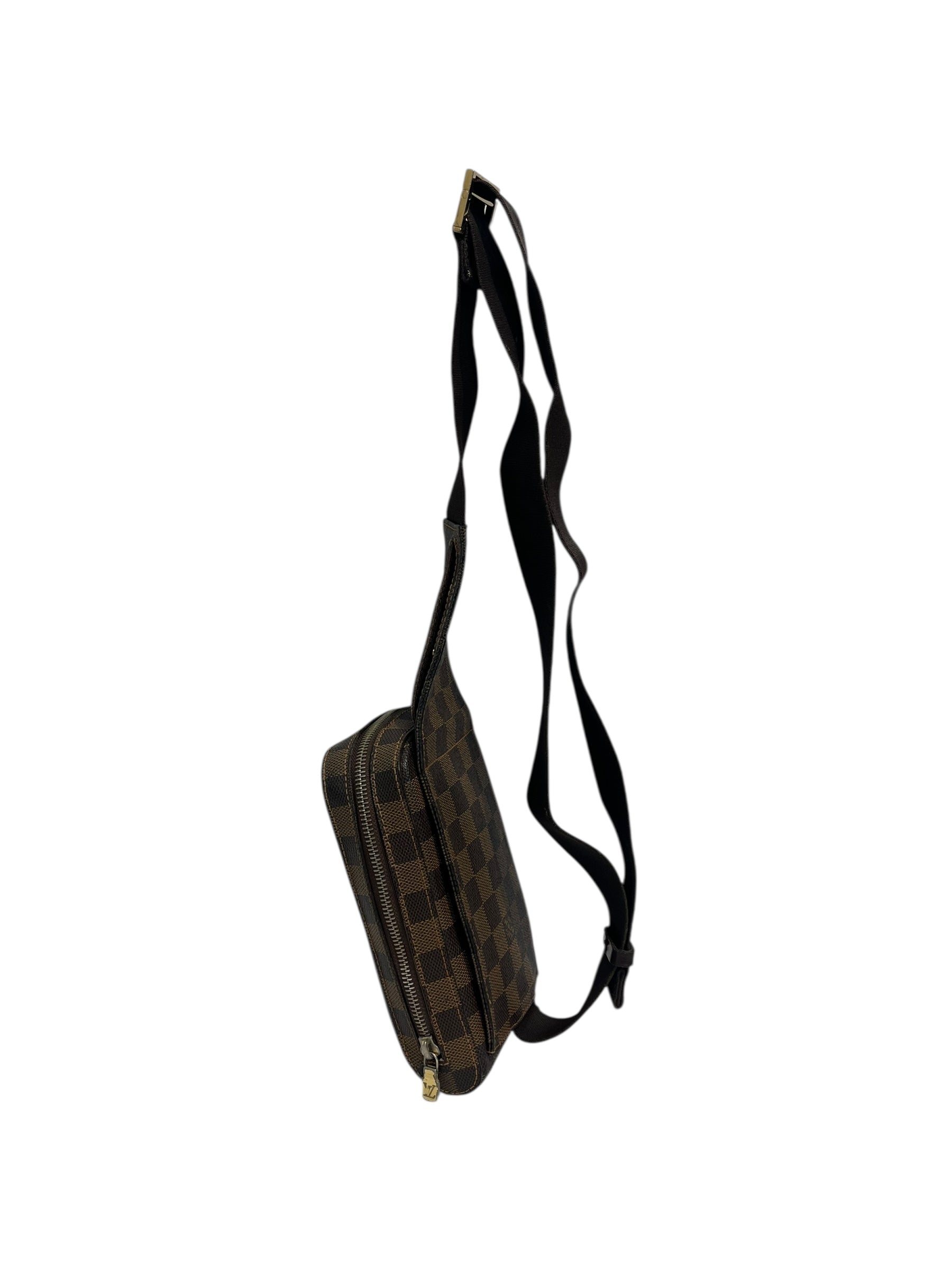 LOUIS VUITTON/Fanny Pack/Monogram/Leather/BRW/DAMIER EBENE GERONIMOS FANNY view 2