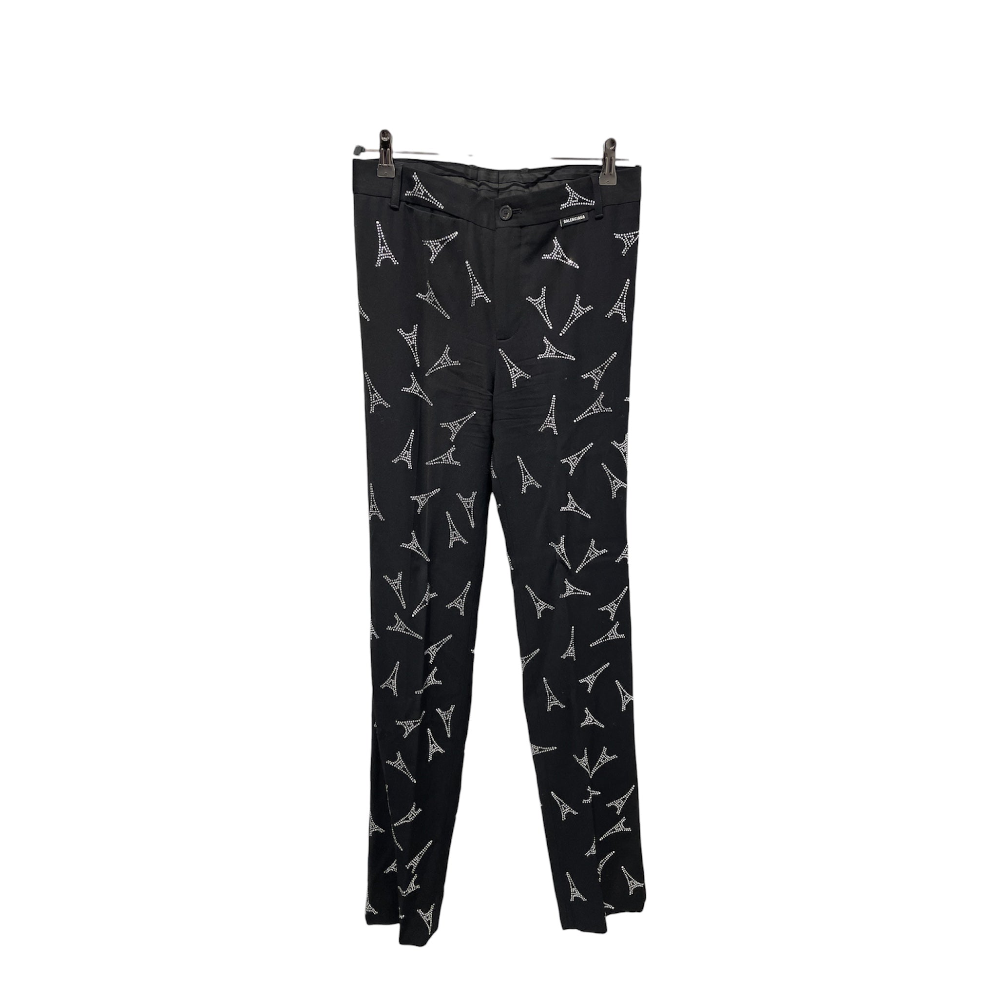 BALENCIAGA/Skinny Pants/46/Cotton/BLK/PARIS PANTS view 1