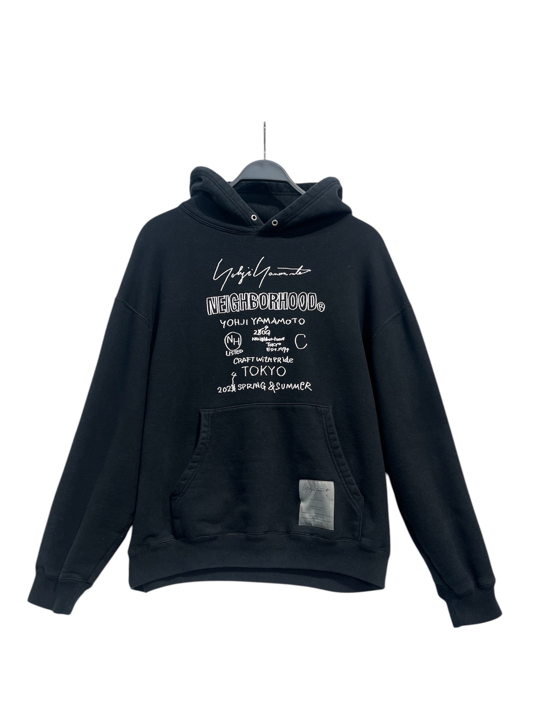 YOHJI YAMAMOTO/NEIGHBORHOOD/Hoodie/M/Cotton/BLK/SPRING/SUMMER view 1