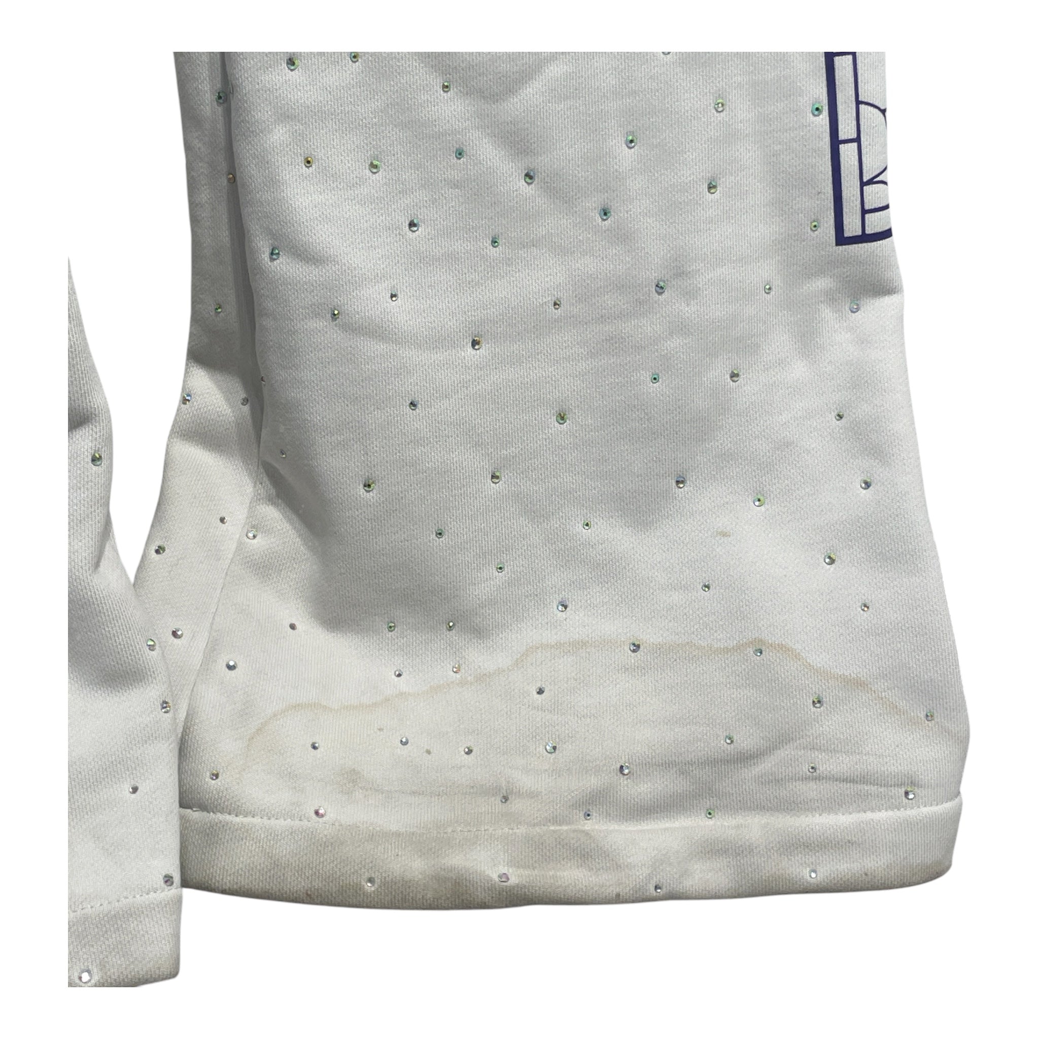 WHO DECIDES WAR/Straight Pants/30/Cotton/WHT/Low-rise/Glitter/ view 4