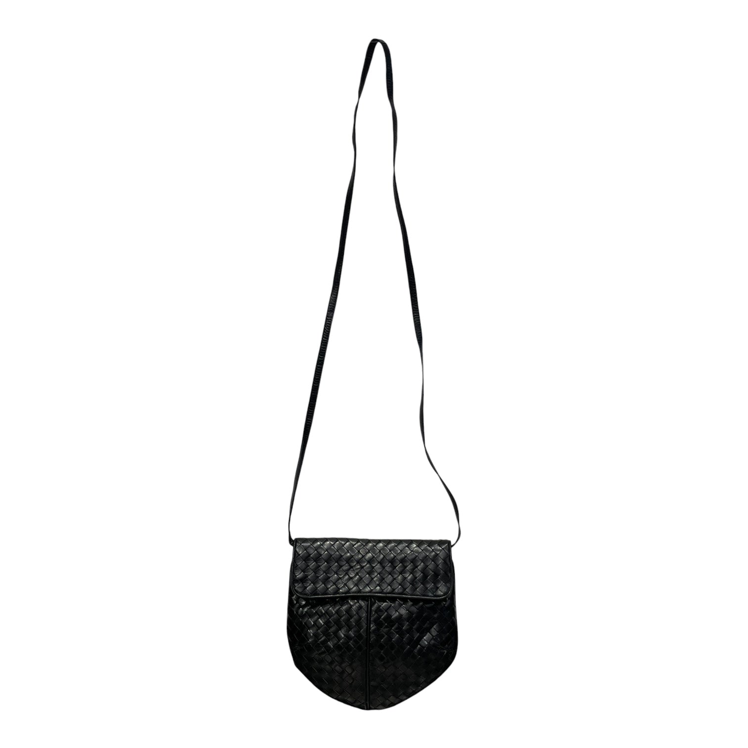 BOTTEGA VENETA/Cross Body Bag/Leather/BLK/VINTAGE view 1