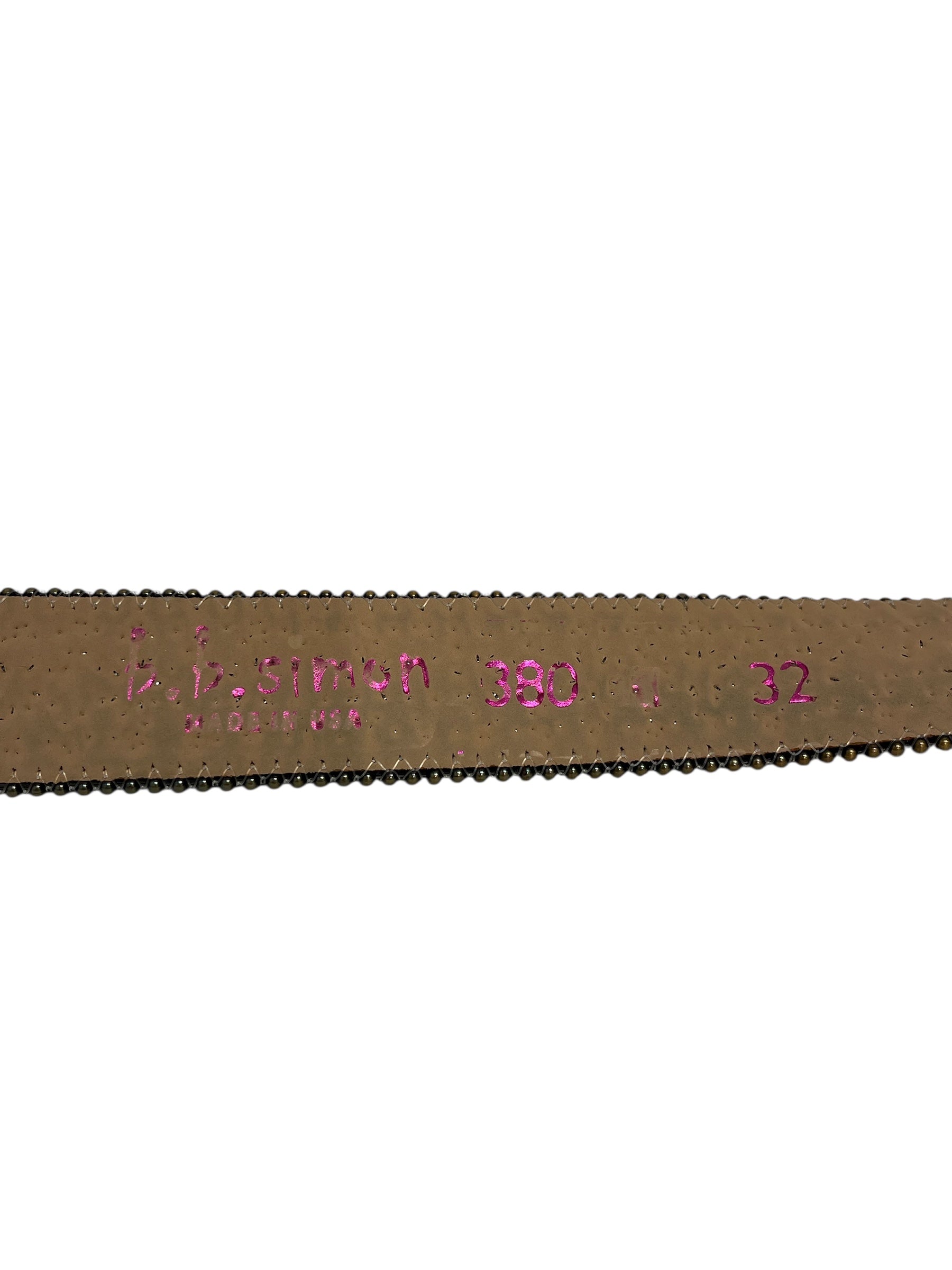 b.b.simon/Belt/Leather/BLK/SILVER ZEBRA FLORAL BUCKLE view 4