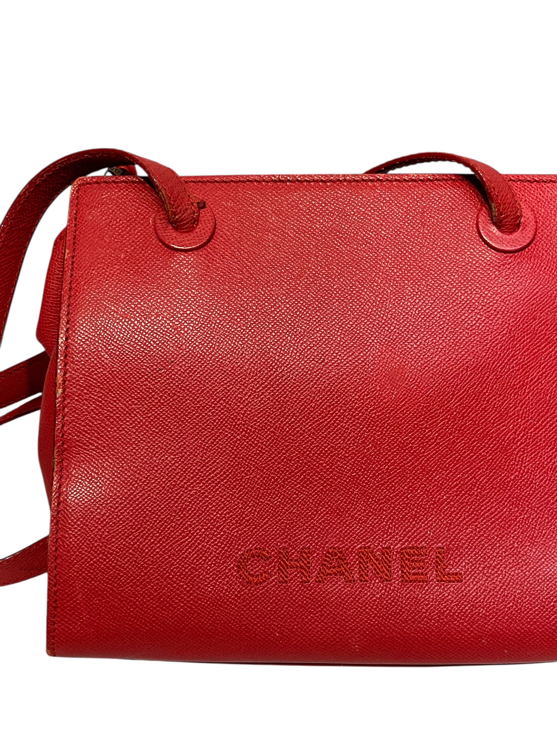 CHANEL/Hand Bag/Leather/RED/5582006 view 4