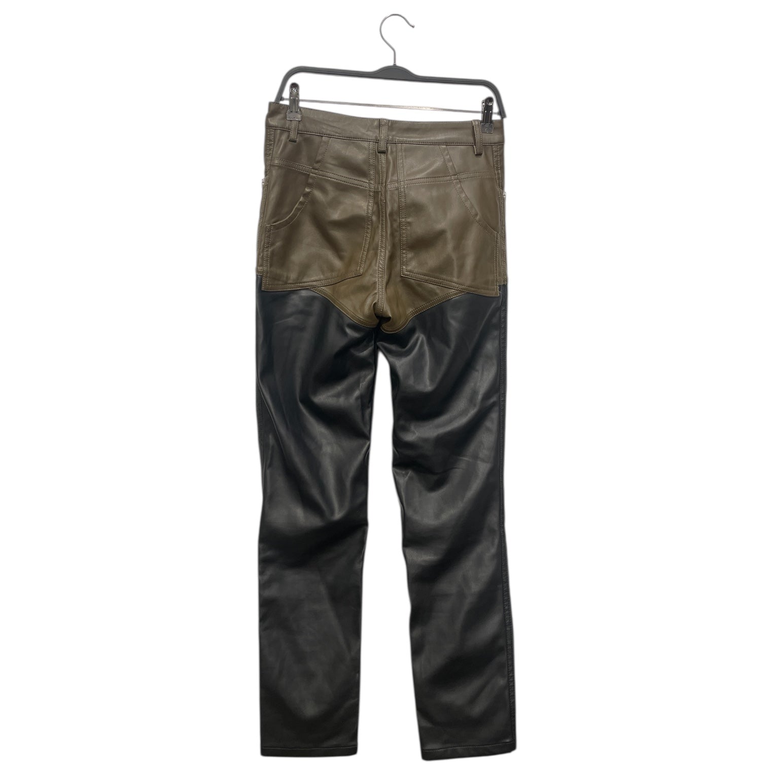 ECKHAUS LATTA/Straight Pants/28/Faux Leather/GRN/GRN/BLK PANTS view 2
