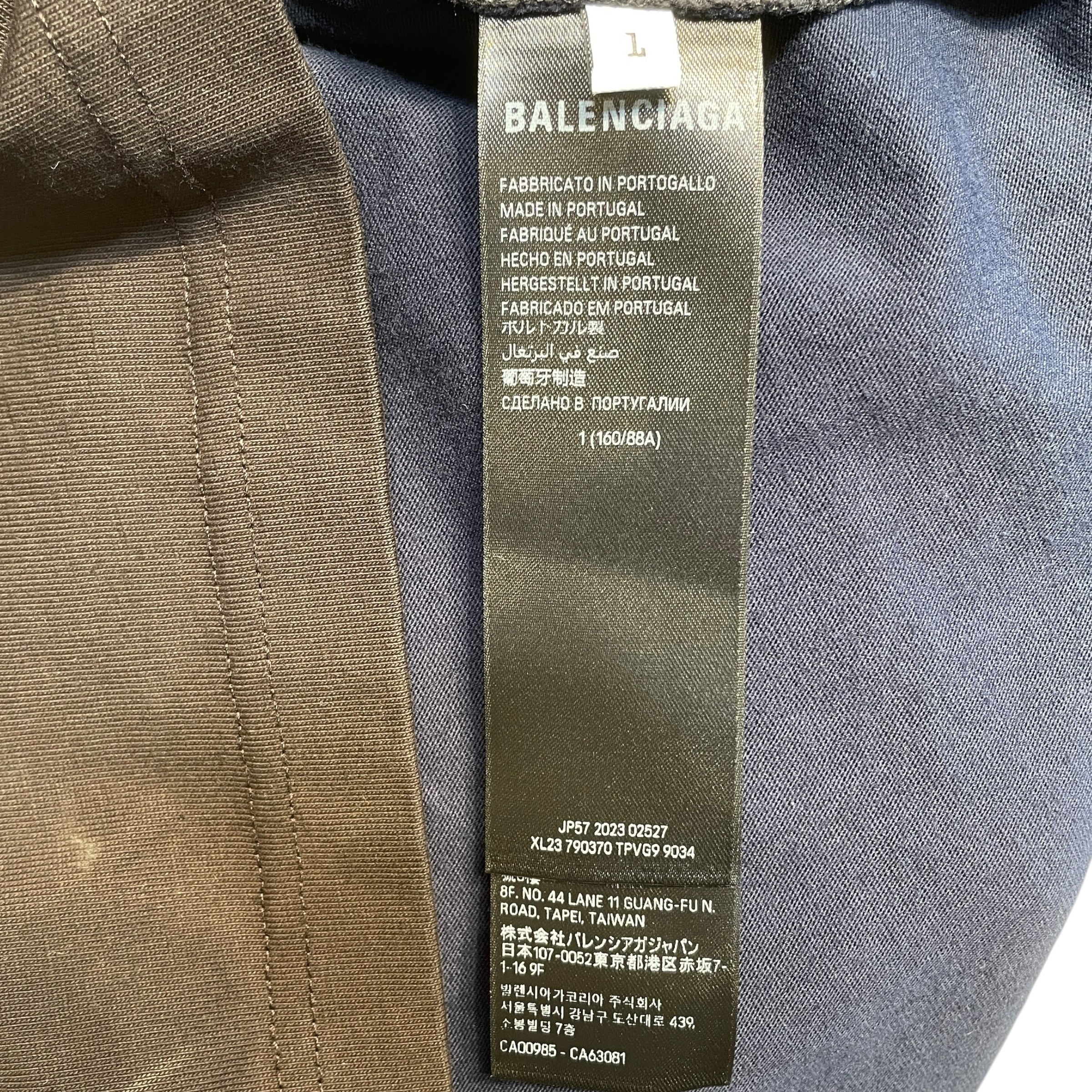 BALENCIAGA/LS T-Shirt/L/Cotton/NVY/Double T-Shirt view 4