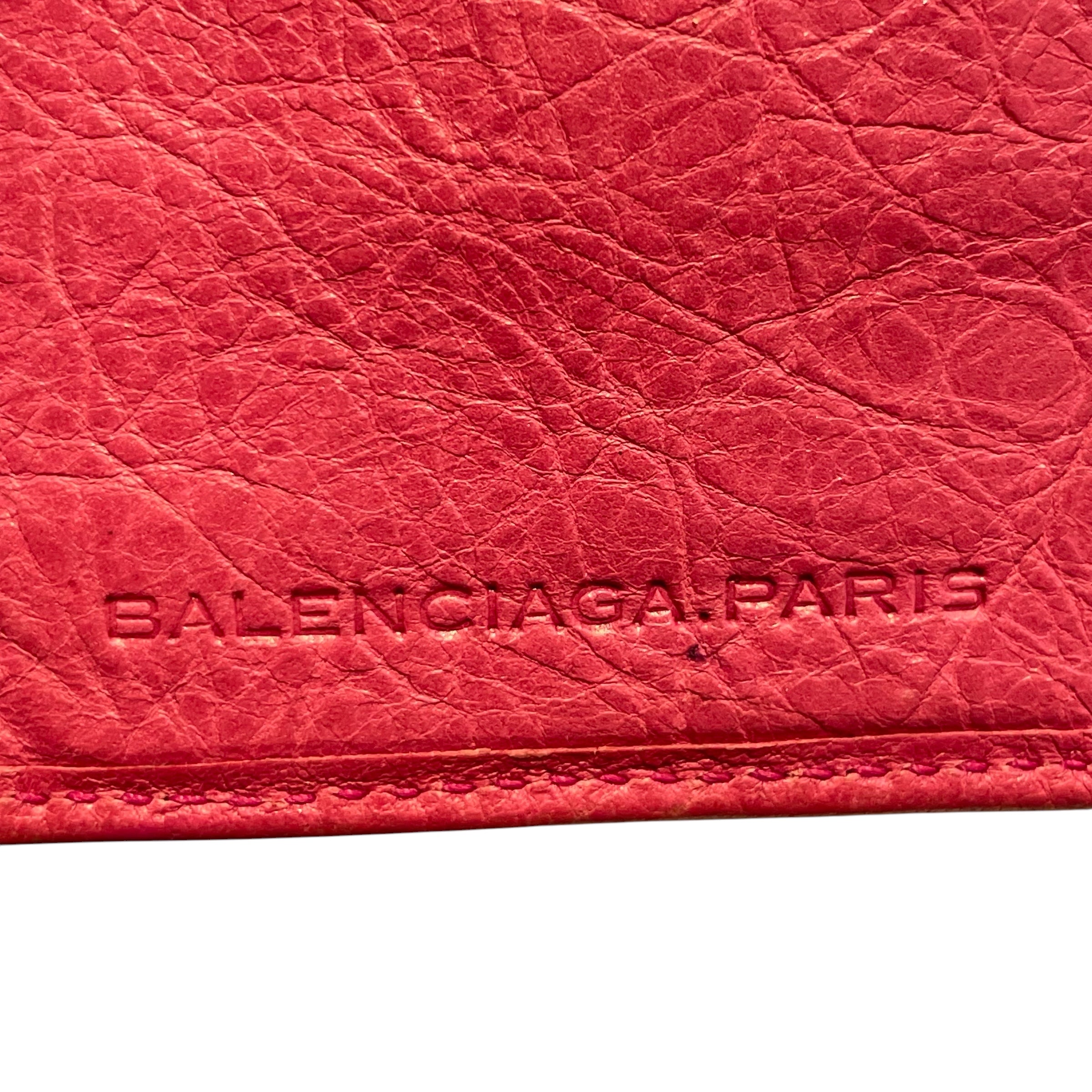 BALENCIAGA/Bifold Wallet/Leather/PNK/L's/lthr wllt gromet in front view 6