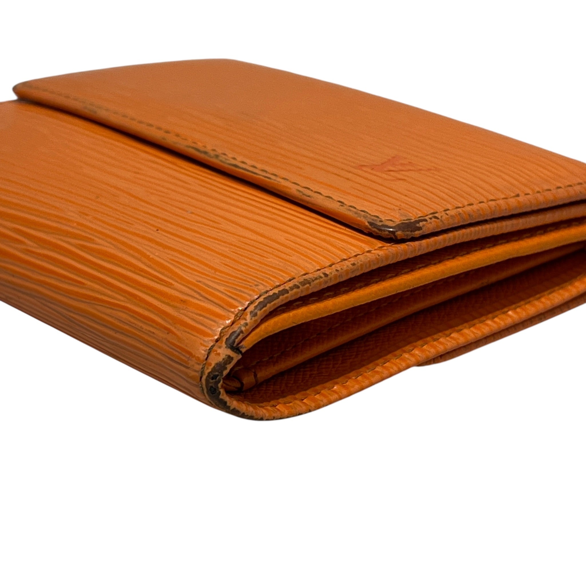 LOUIS VUITTON/Trifold Wallet/Monogram/Leather/ORN/M's/org epi leather wallet view 4