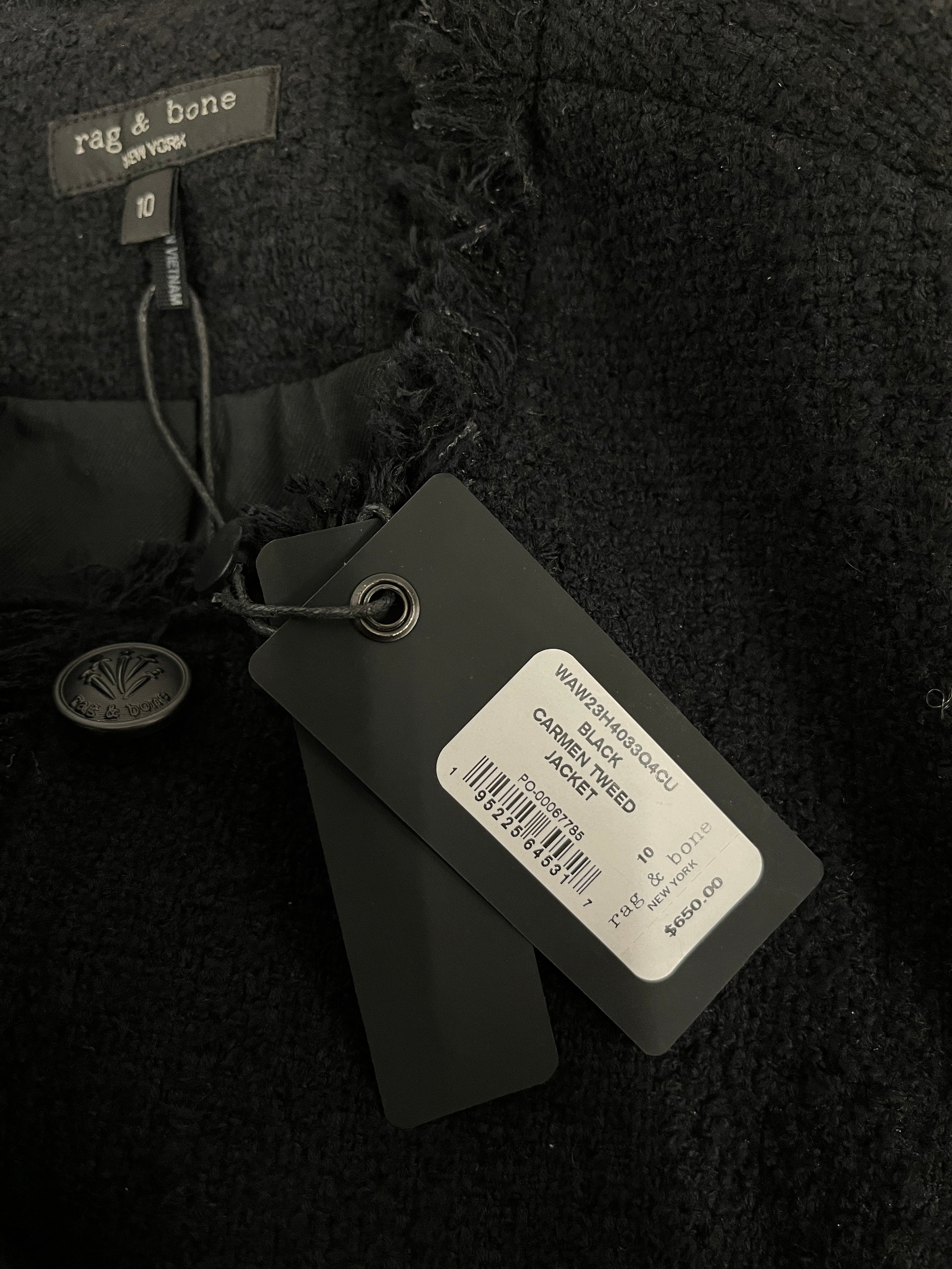 rag & bone/Tailored Jkt/10/Tweed/BLK/ view 6