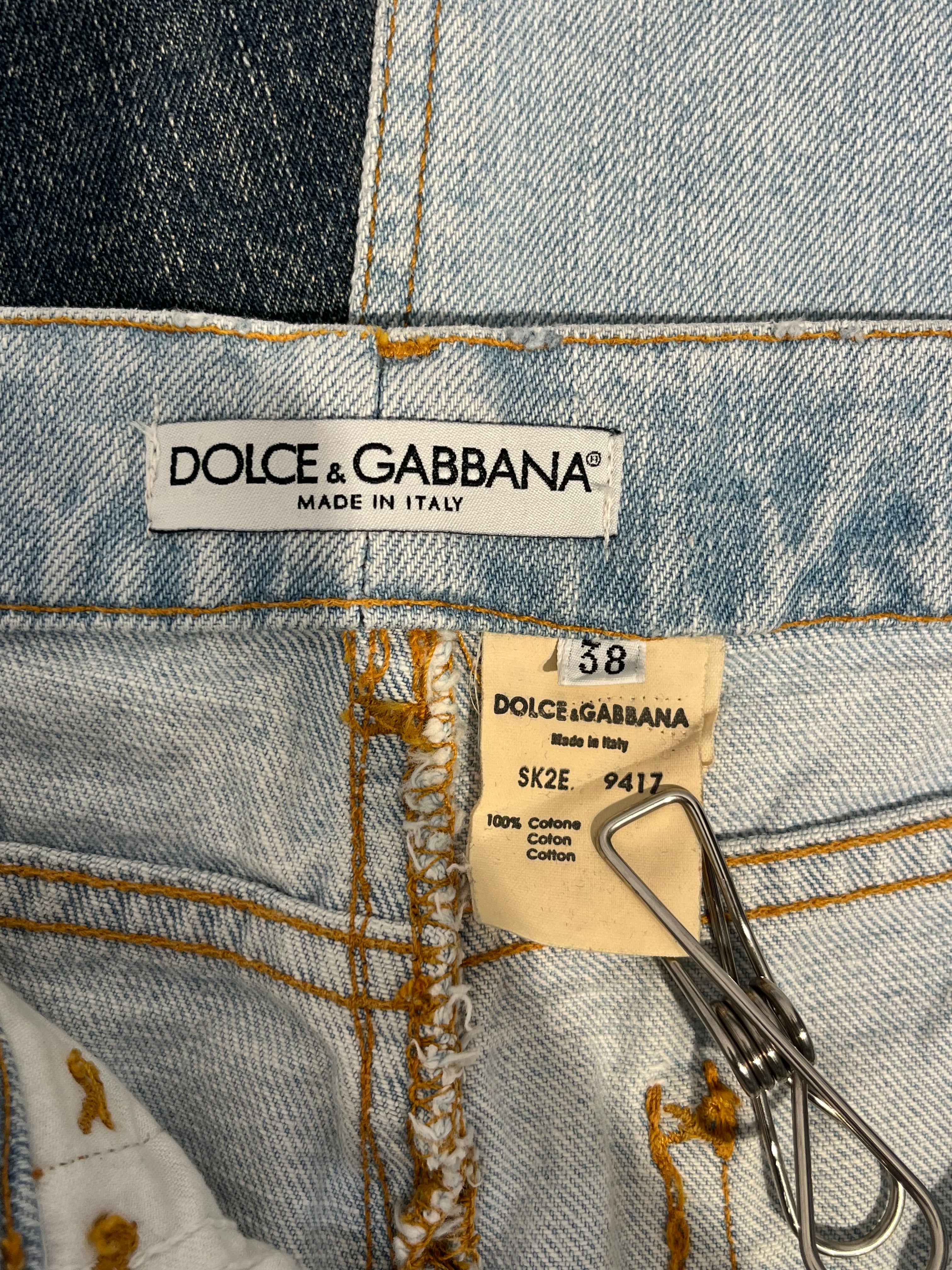 DOLCE&GABBANA/Skirt/38/Denim/BLU/pained on view 3