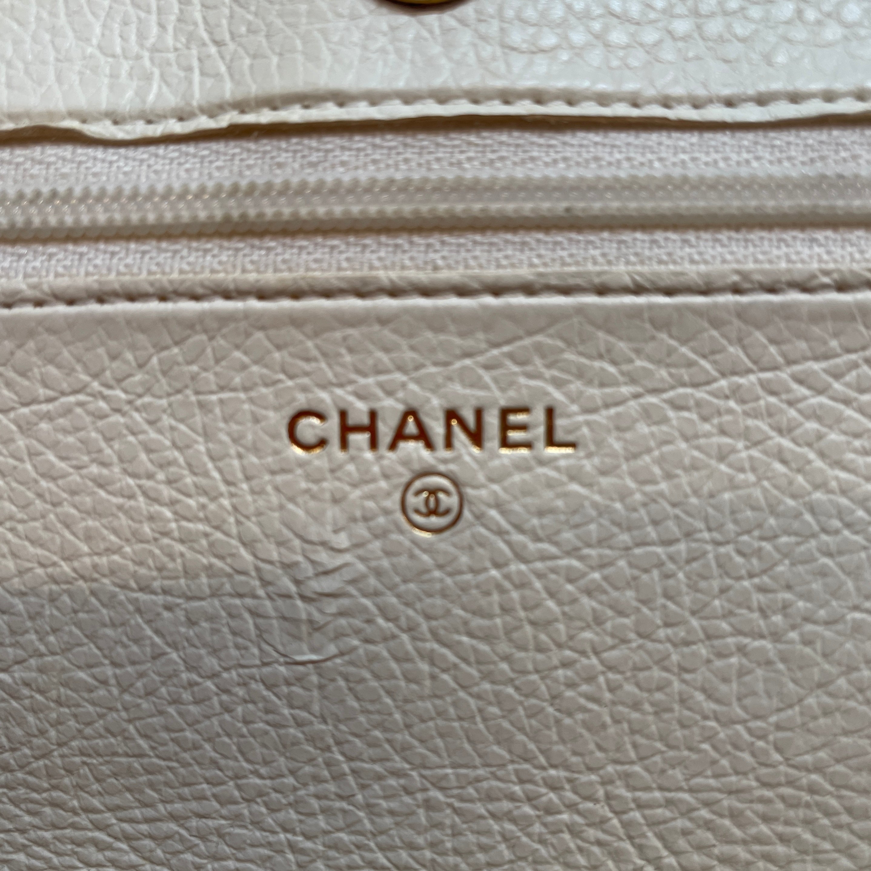 CHANEL/Cross Body Bag/Stripe/Leather/CRM/calfskin crochet blk criscros view 6