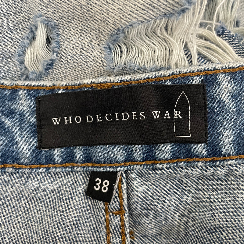 WHO DECIDES WAR/Bootcut Pants/38/Denim/BLU/