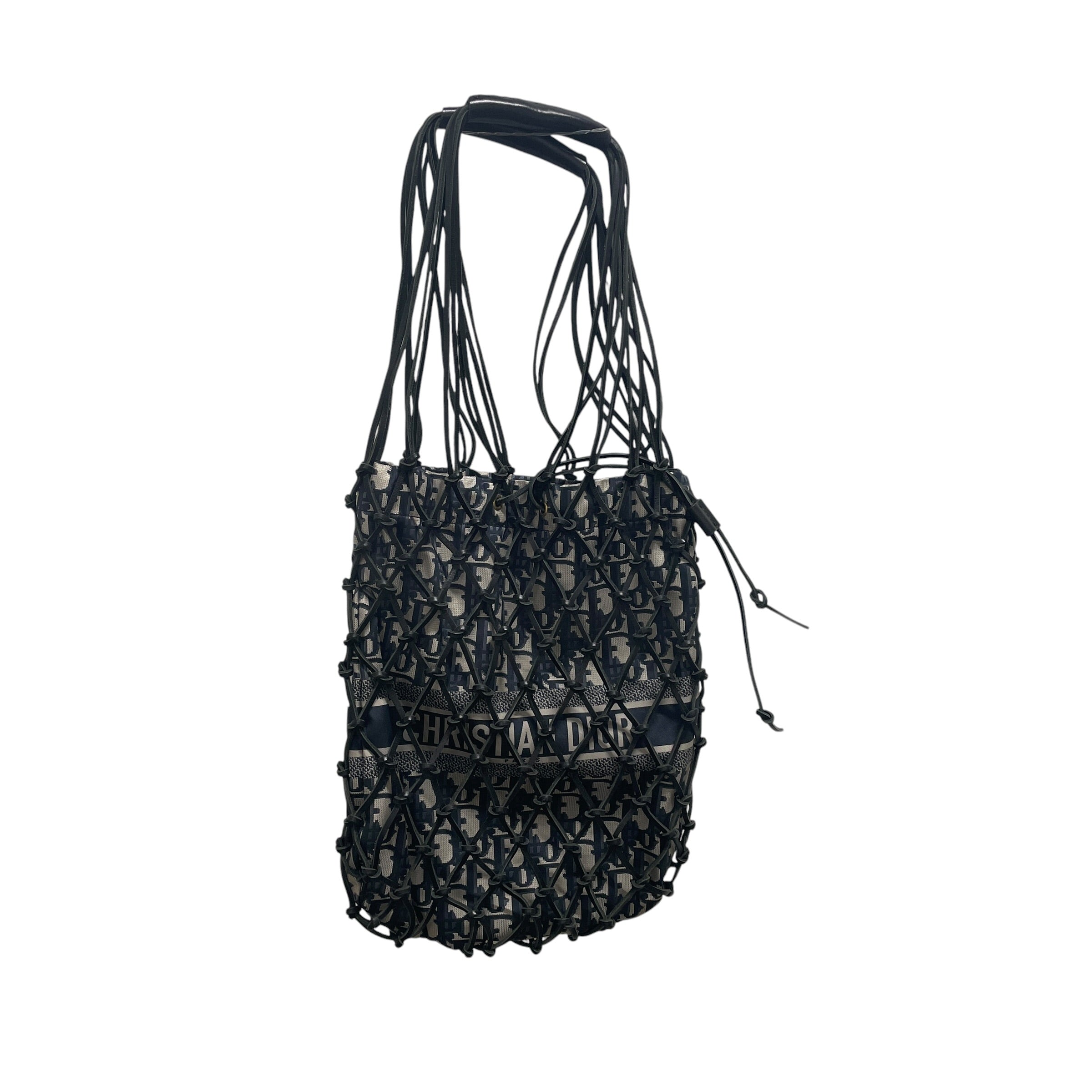Christian Dior/Tote Bag/Monogram/BLK/netted view 1