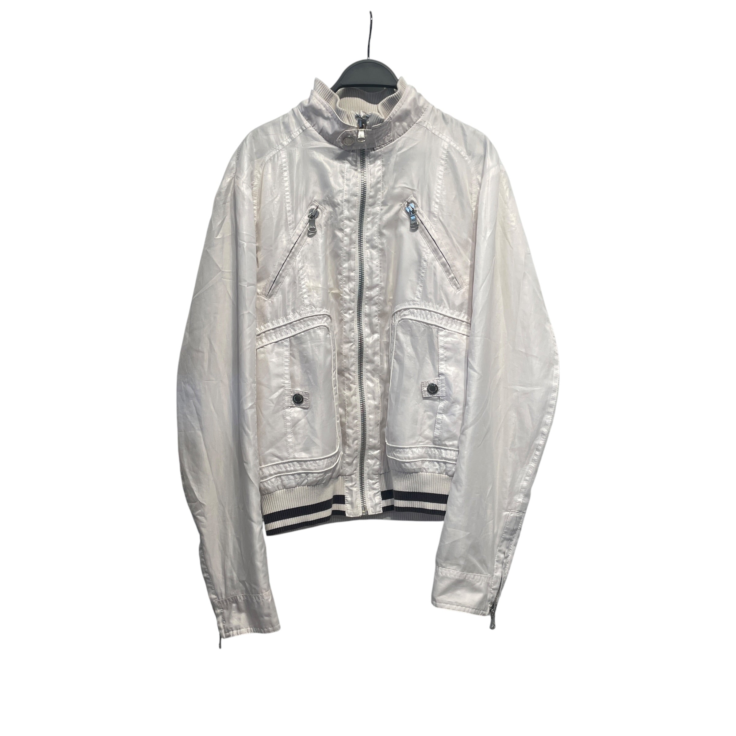 DOLCE&GABBANA/Windbreaker/52/Polyester/WHT/Single Breasted/ view 1