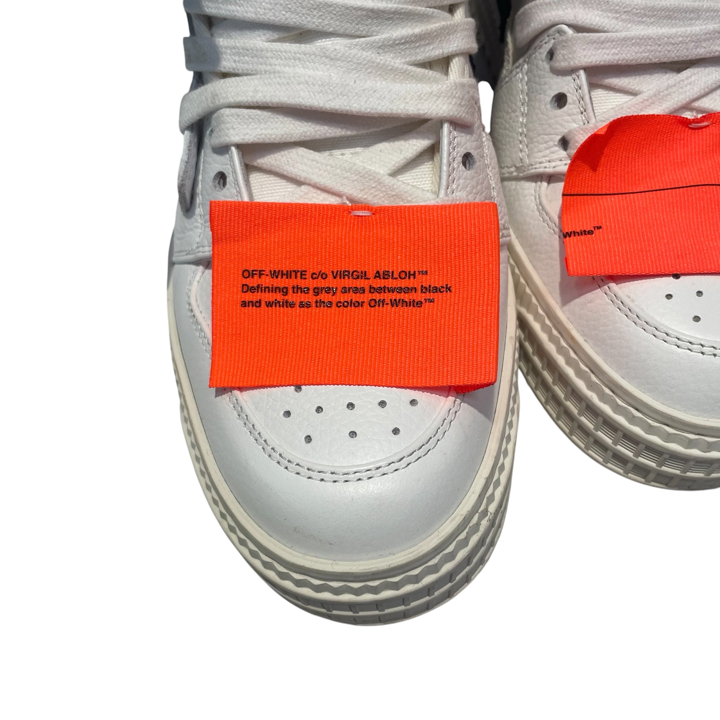 OFF-WHITE/Hi-Sneakers/EU 38/Nylon/WHT/ORANGE TAGS view 4