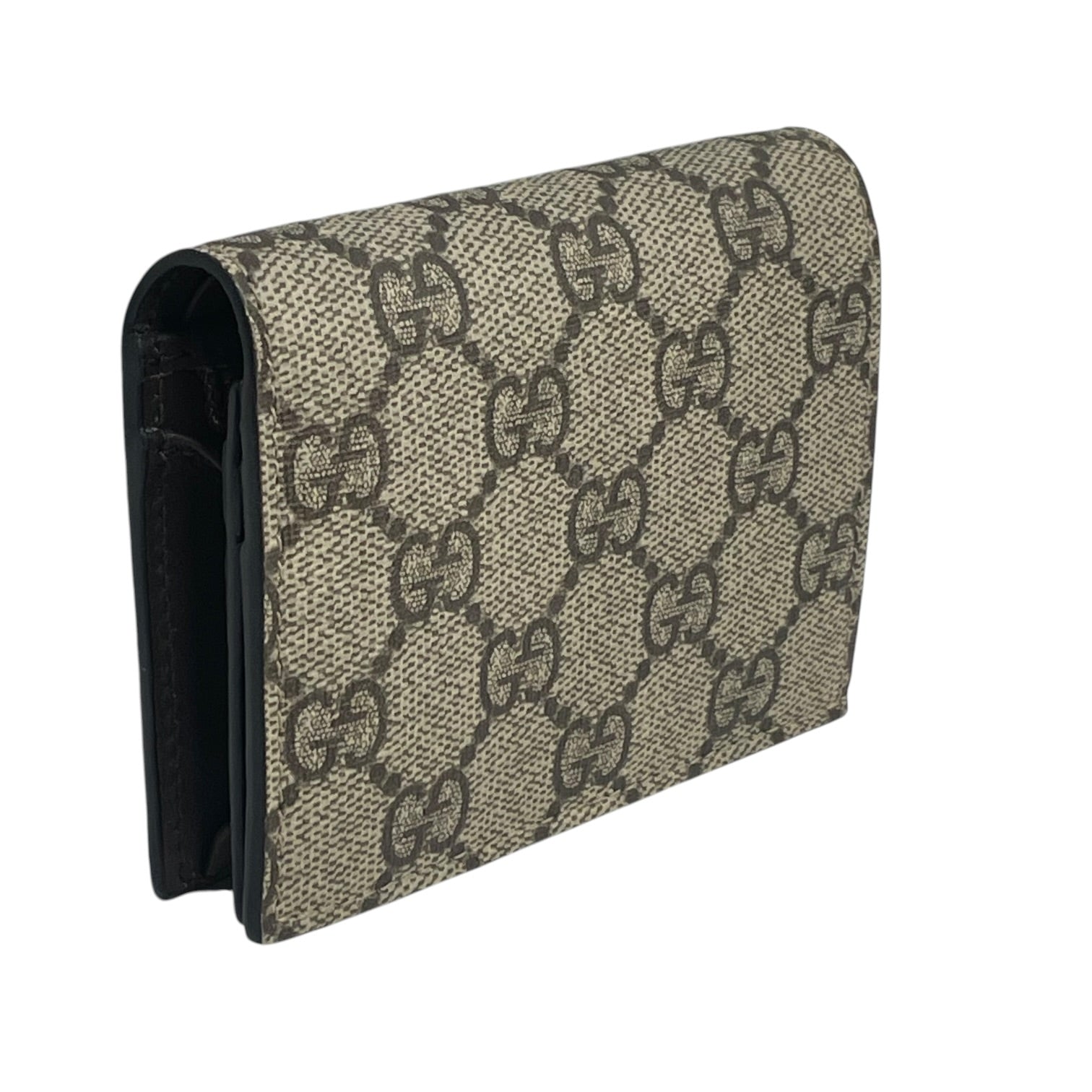 GUCCI/Bifold Wallet/Monogram/Leather/GRY/M's/ view 3