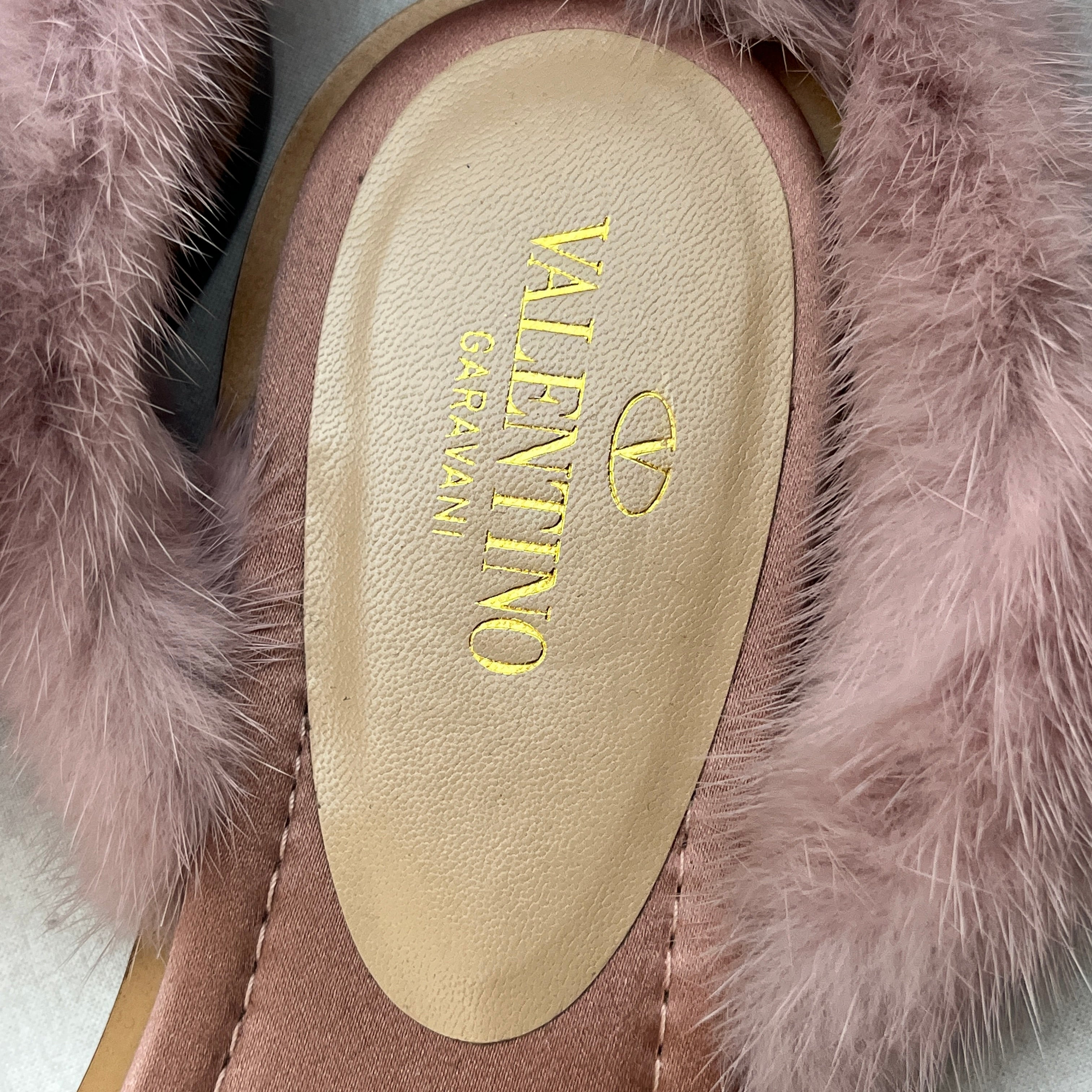 VALENTINO GARAVANI/Sandals/EU 37.5/Fur/PNK/ view 3