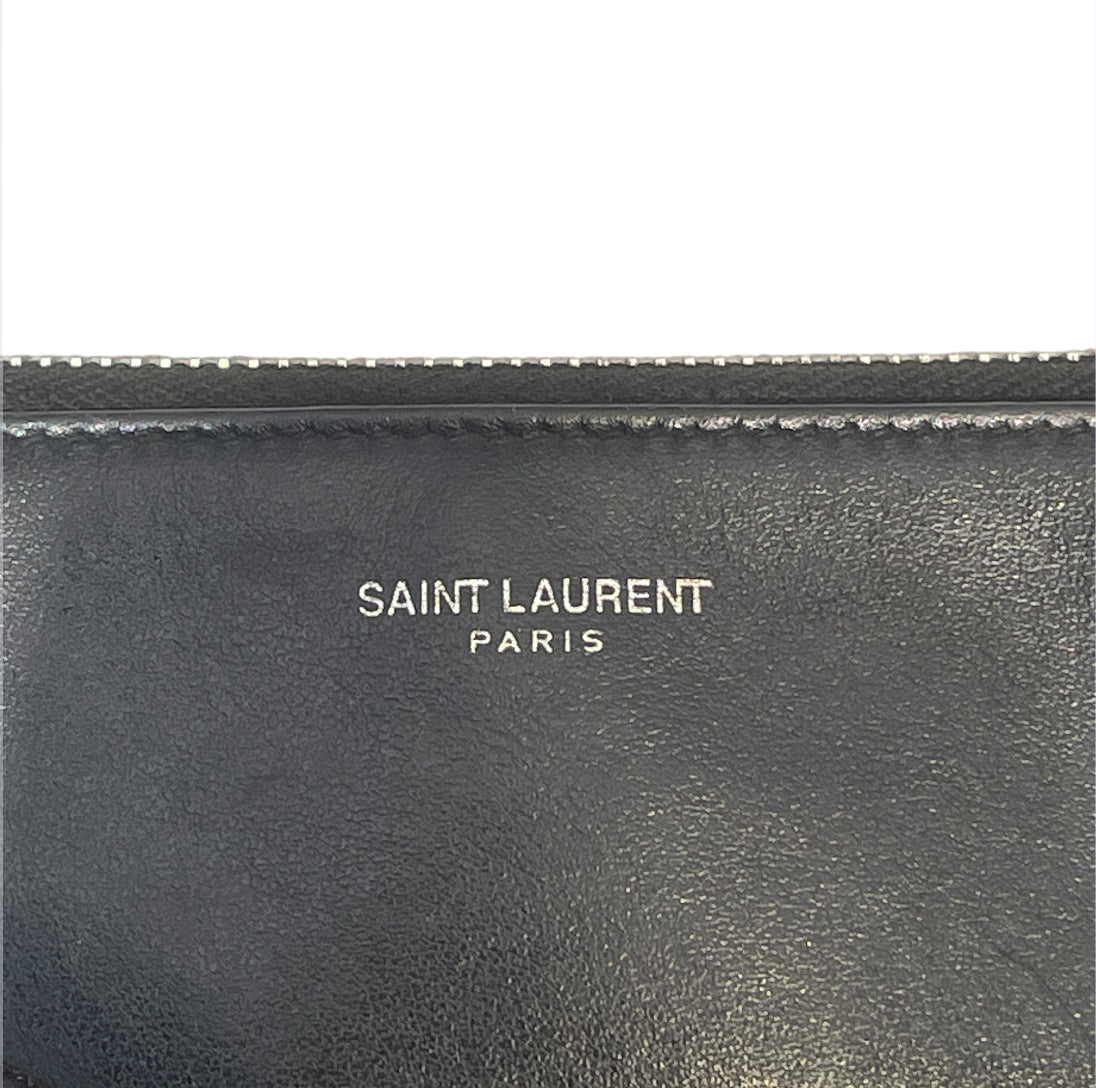 SAINT LAURENT/Pouch/Leather/BLK/pink diamond patch view 5