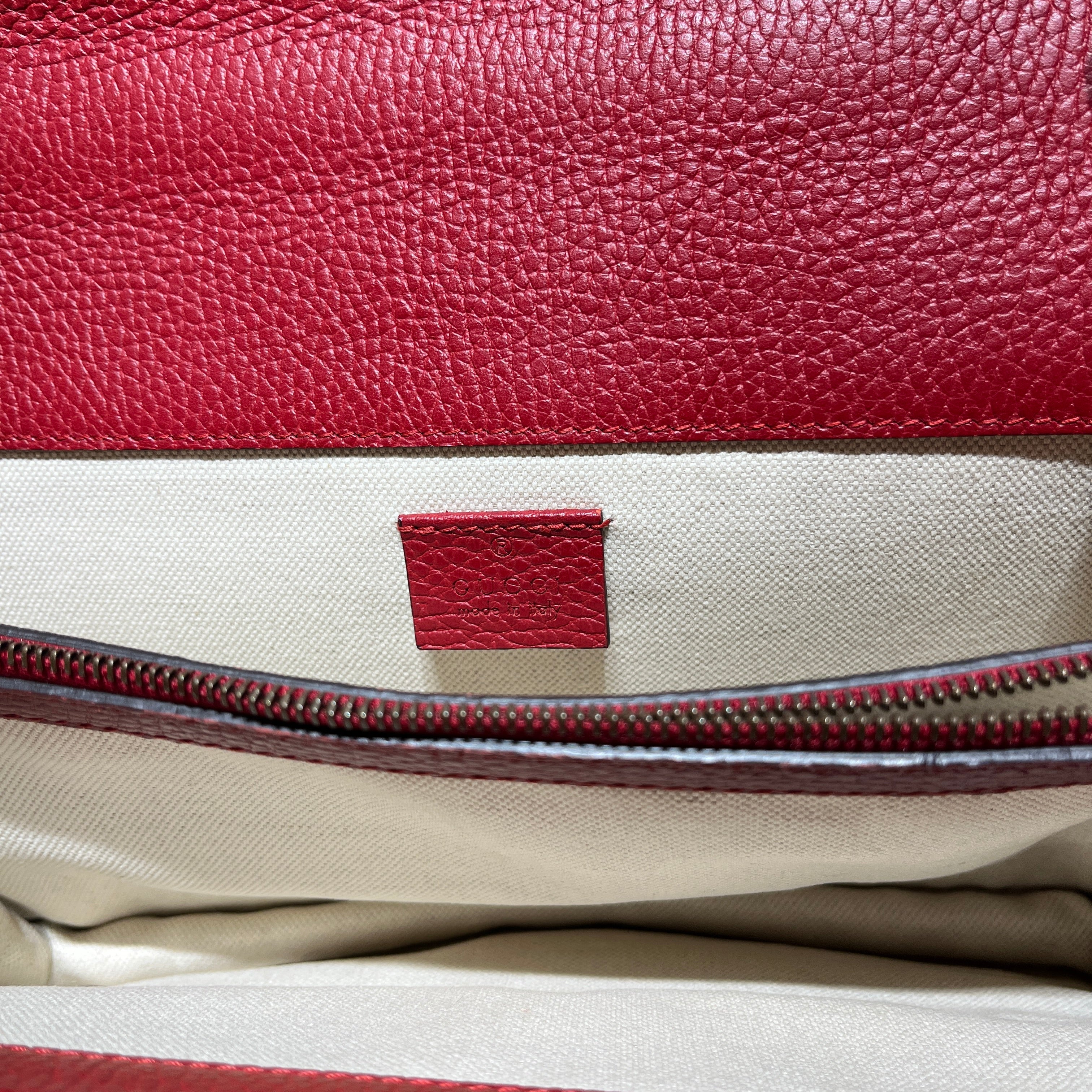 GUCCI/Cross Body Bag/Leather/RED/Crystal Dionysus view 3