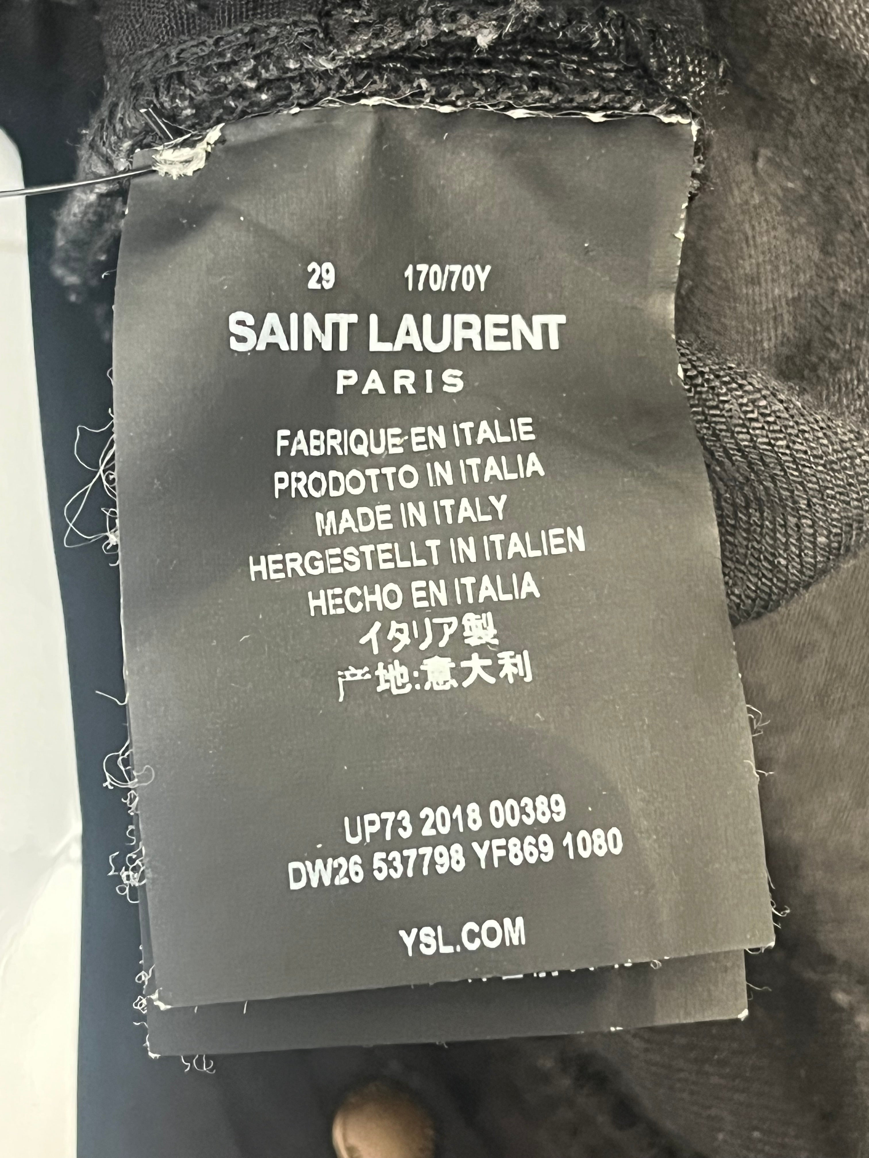 SAINT LAURENT/Bottoms/29/Denim/BLK/RINE STONES ON BACK view 4