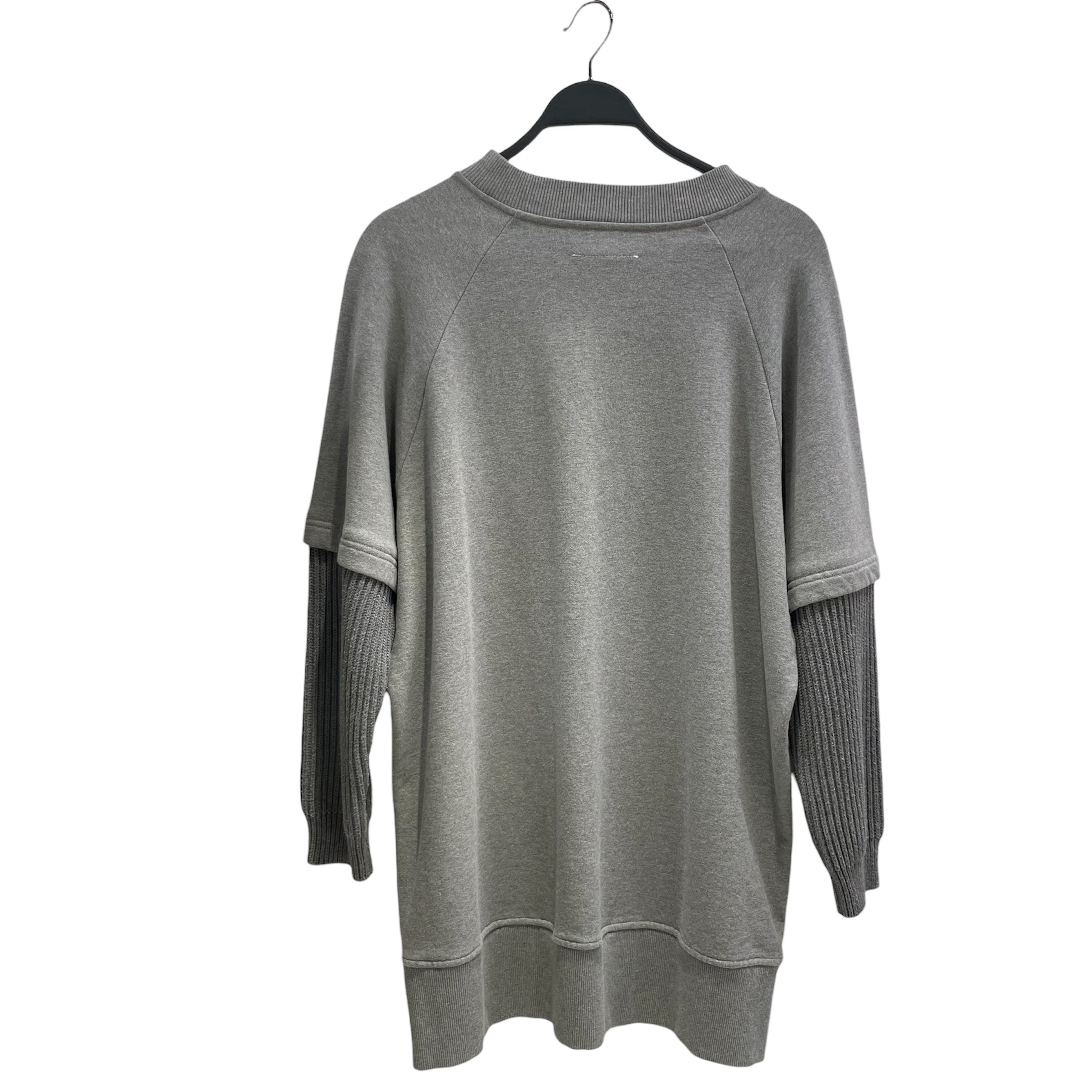 MM6/LS Dress/S/Cotton/GRY/Midi Length/0357252333/RIBBED SLEEVE DRESS view 2