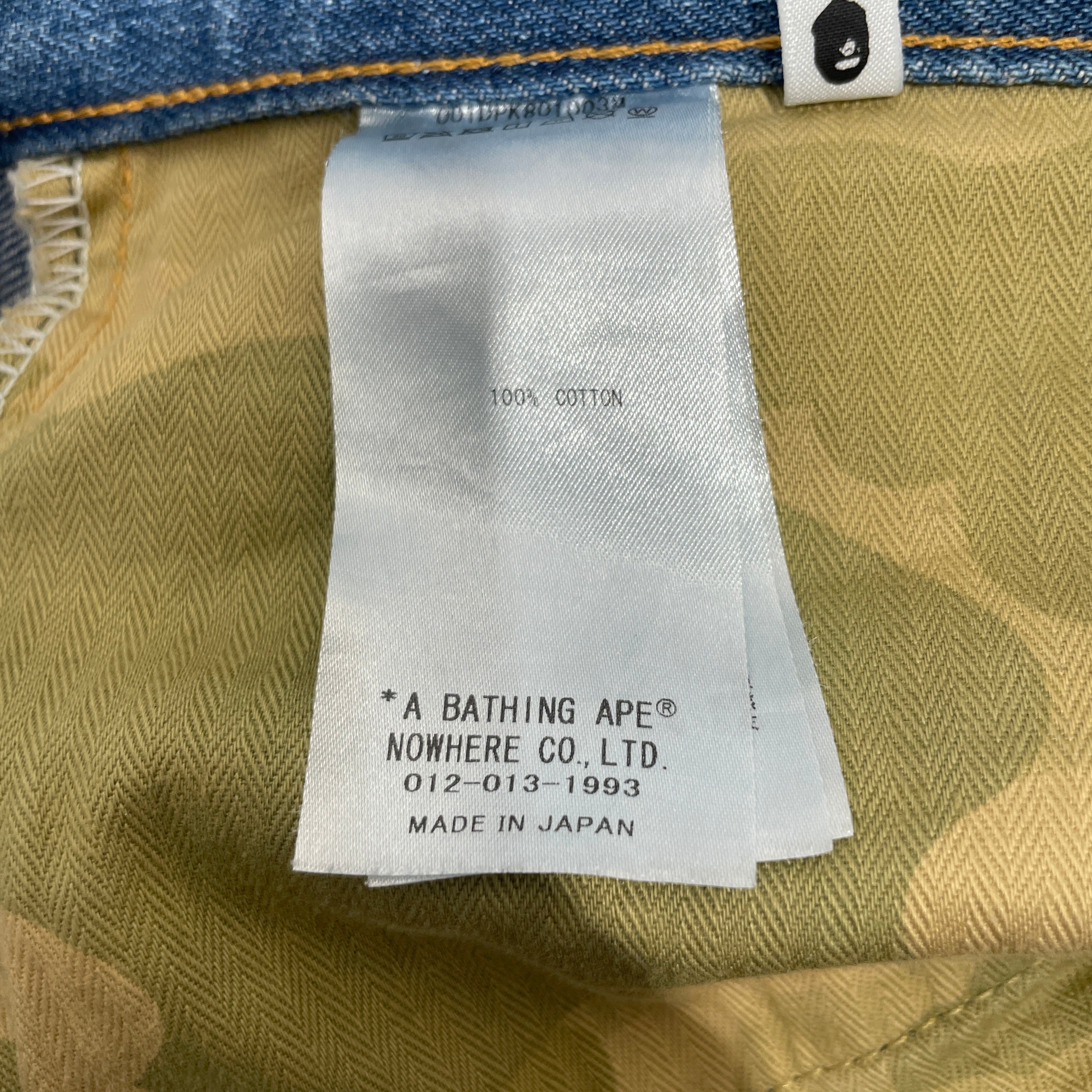 A BATHING APE/Straight Pants/XXL/Denim/IDG/ view 3