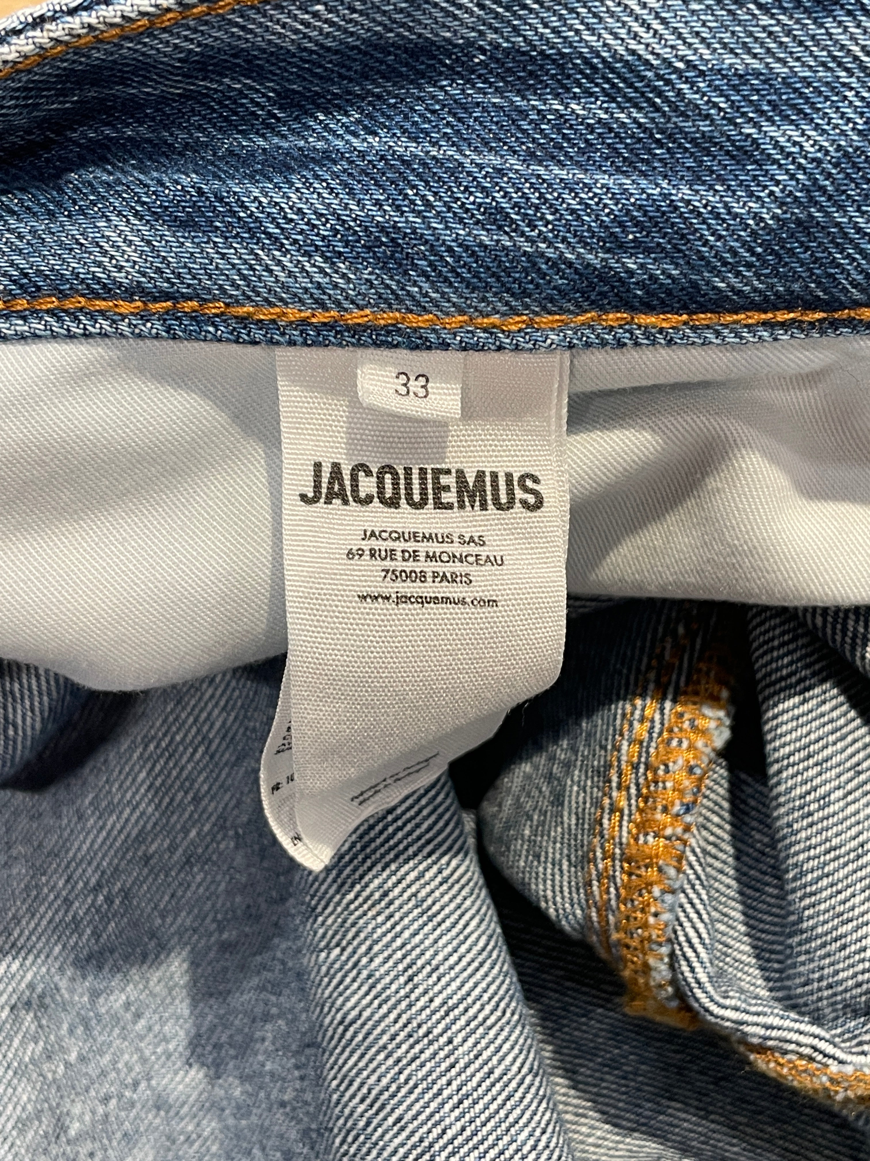 JACQUEMUS/Pants/33/Denim/BLU/Stripe/ view 2