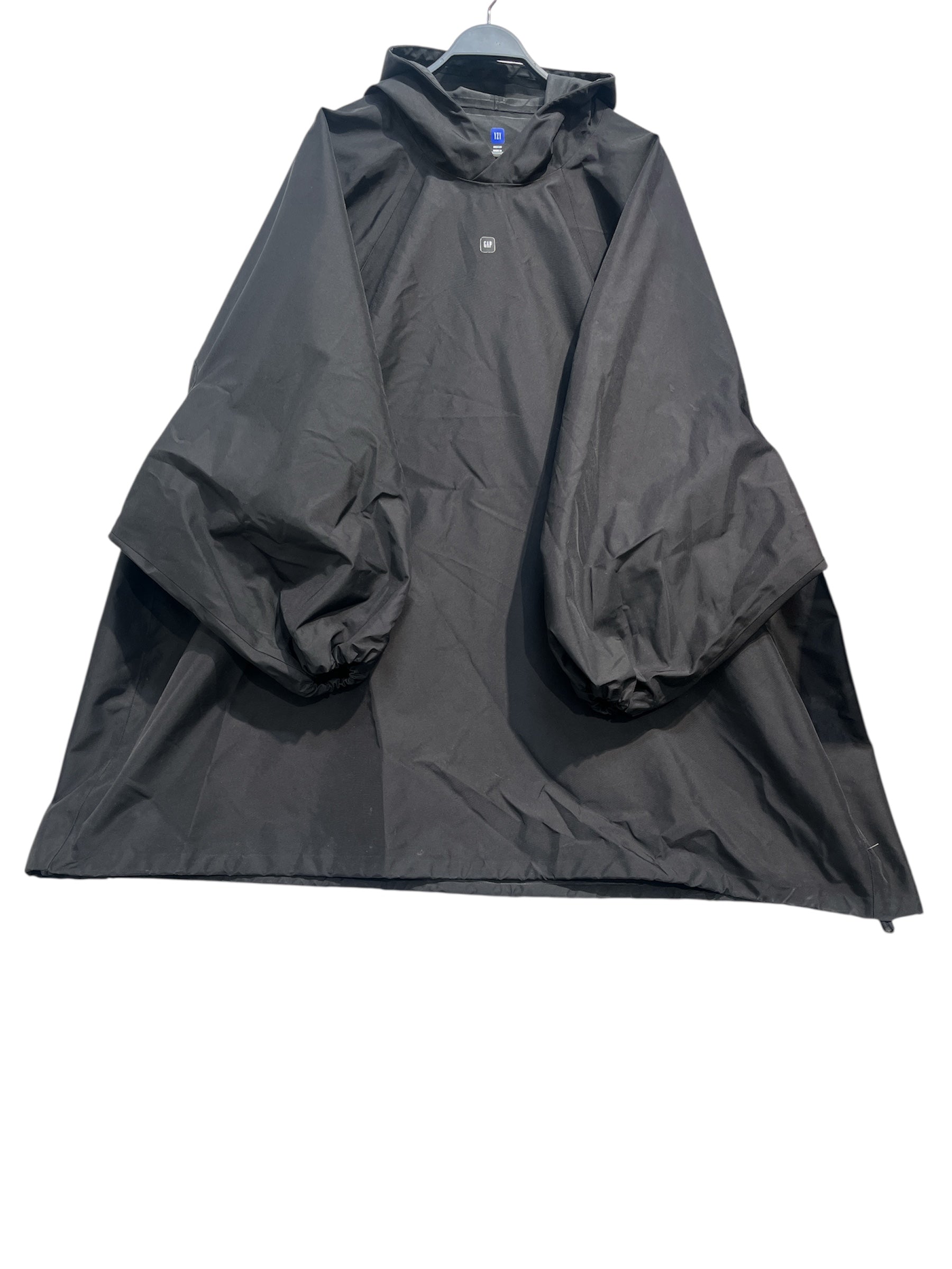 YEEZY GAP ENGINEERED BY BALENCIAGA/Trench Coat/S/BLK/giant rain coat view 1