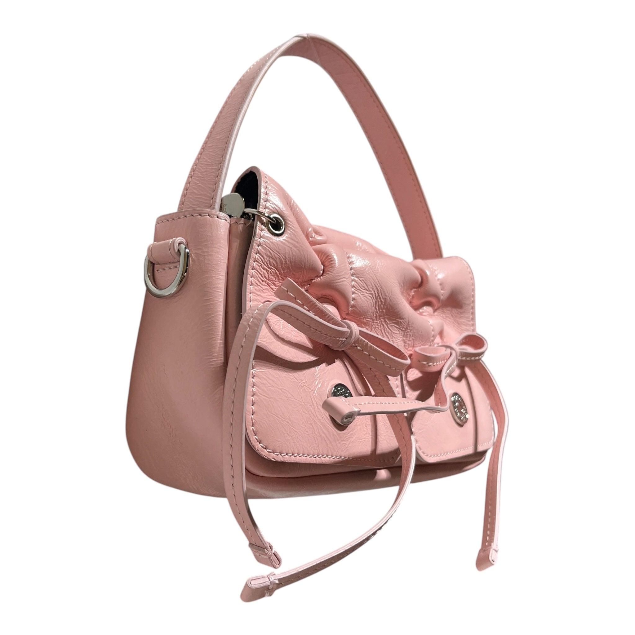 Acne Studios/Hand Bag/Leather/PNK/Ruched Bow Micro view 2