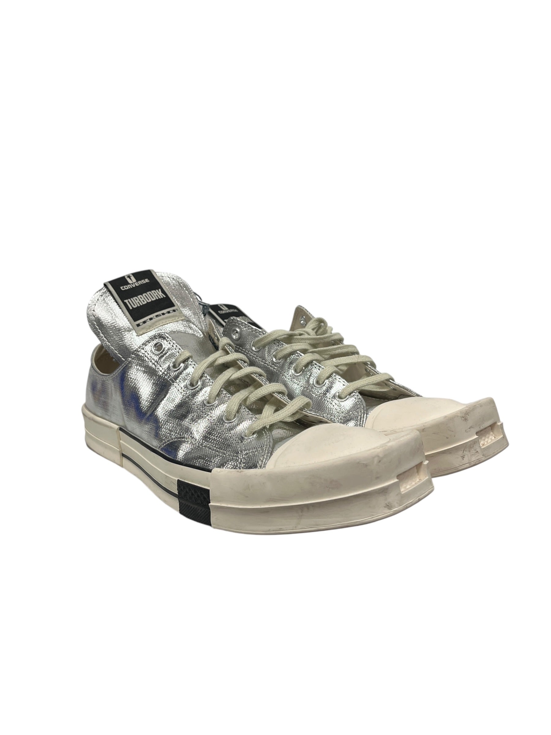 CONVERSE/RICK OWENS DRKSHDW/Low-Sneakers/US 13/Acrylic/SLV/U-Tip/TURBODRK view 1